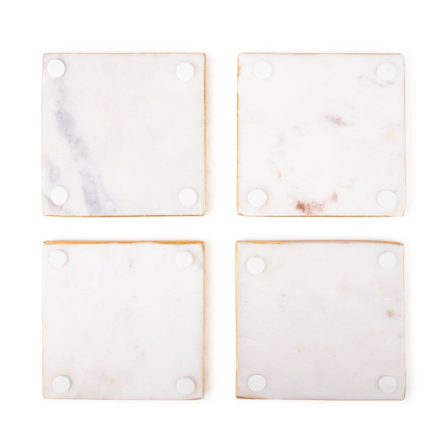 Bezrat Square Marble Coasters for Drinks
