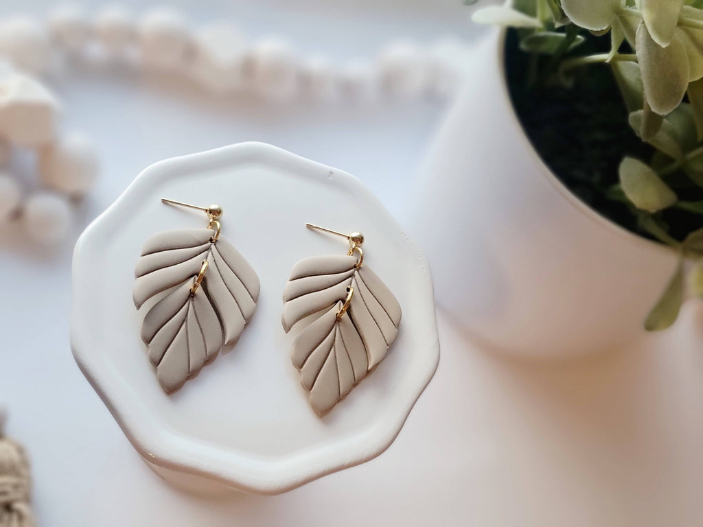 The Foliage Set- Polymer Clay Dangle Earrings