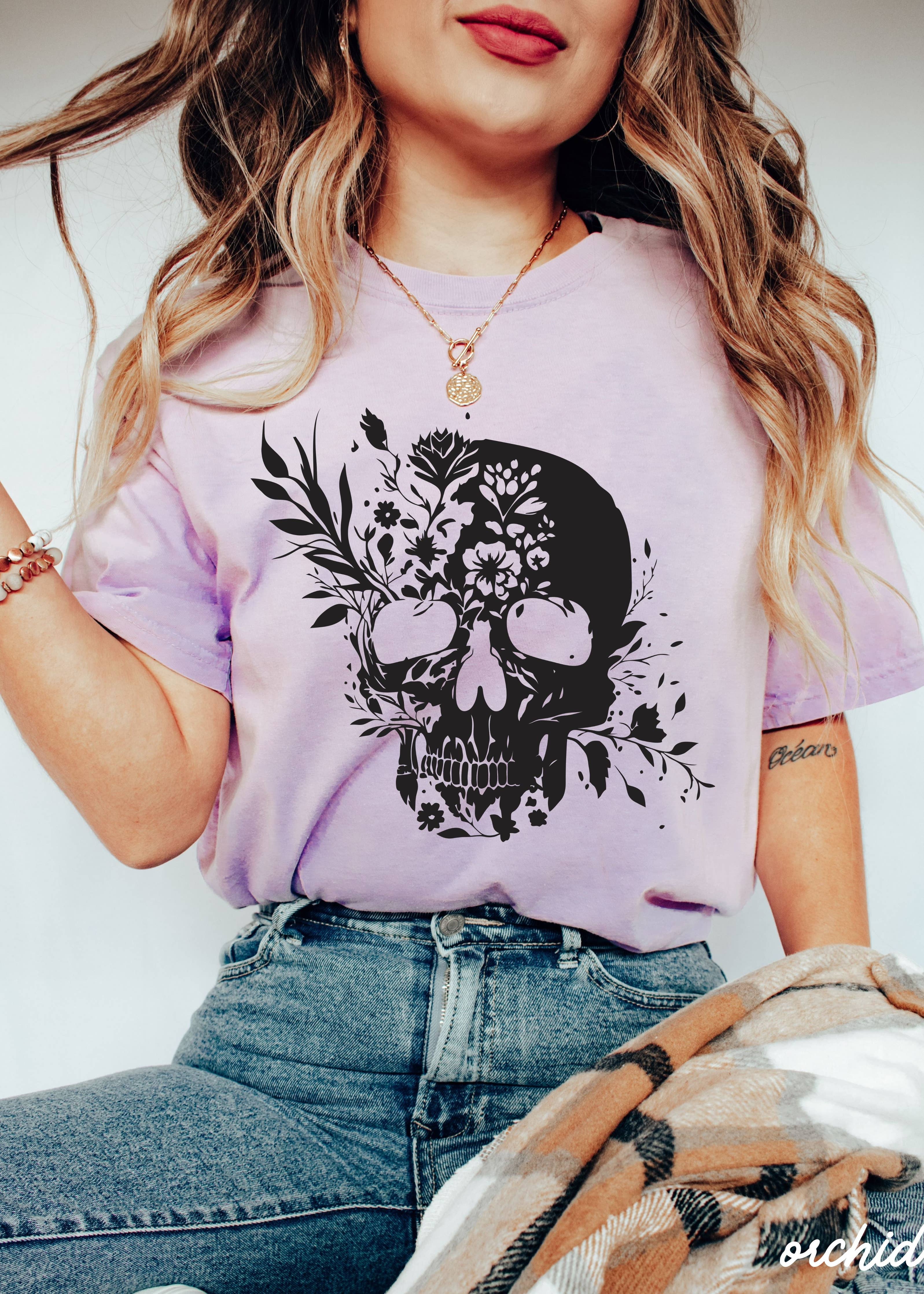 Floral Skull Tee