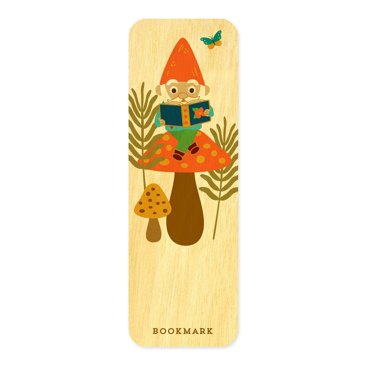 Novel Gnome Book Buddies Wood Mini Bookmark + Pin Gift Set