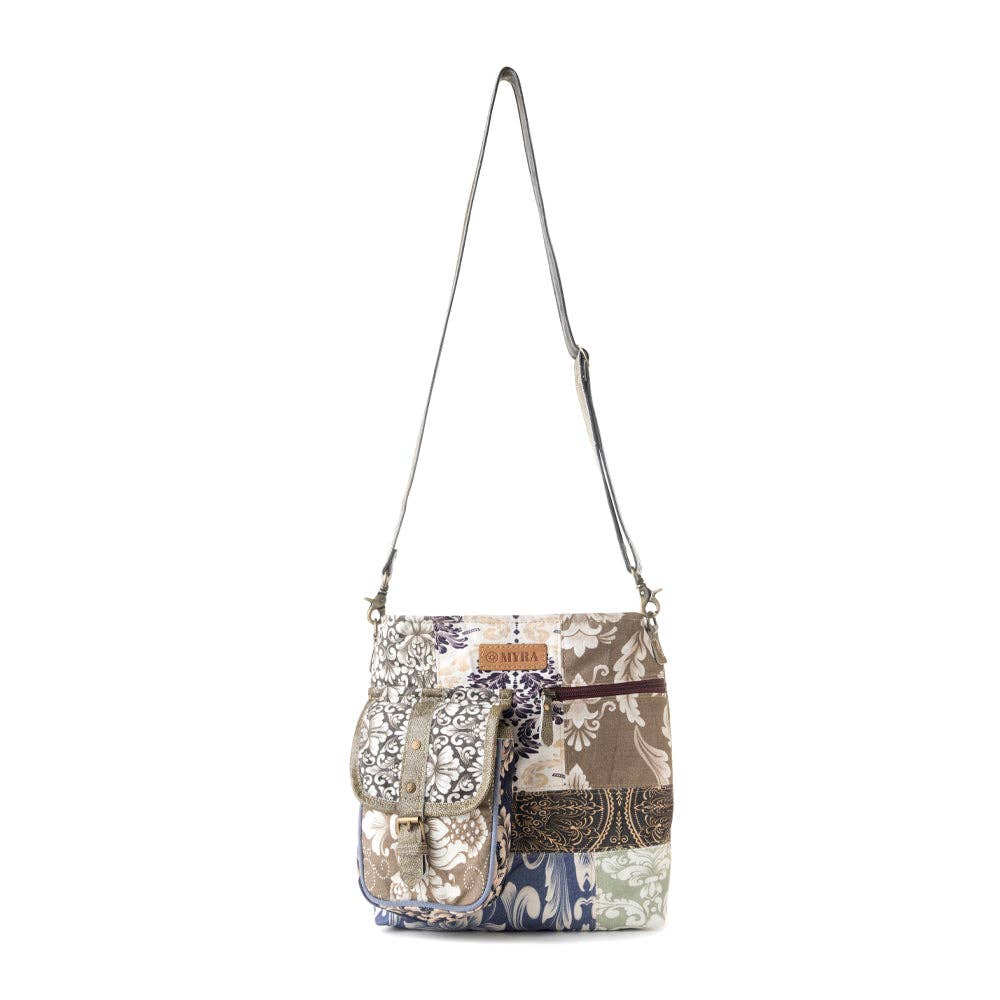 Mossbloom upcycled canvas Myra Bag for Women in olive