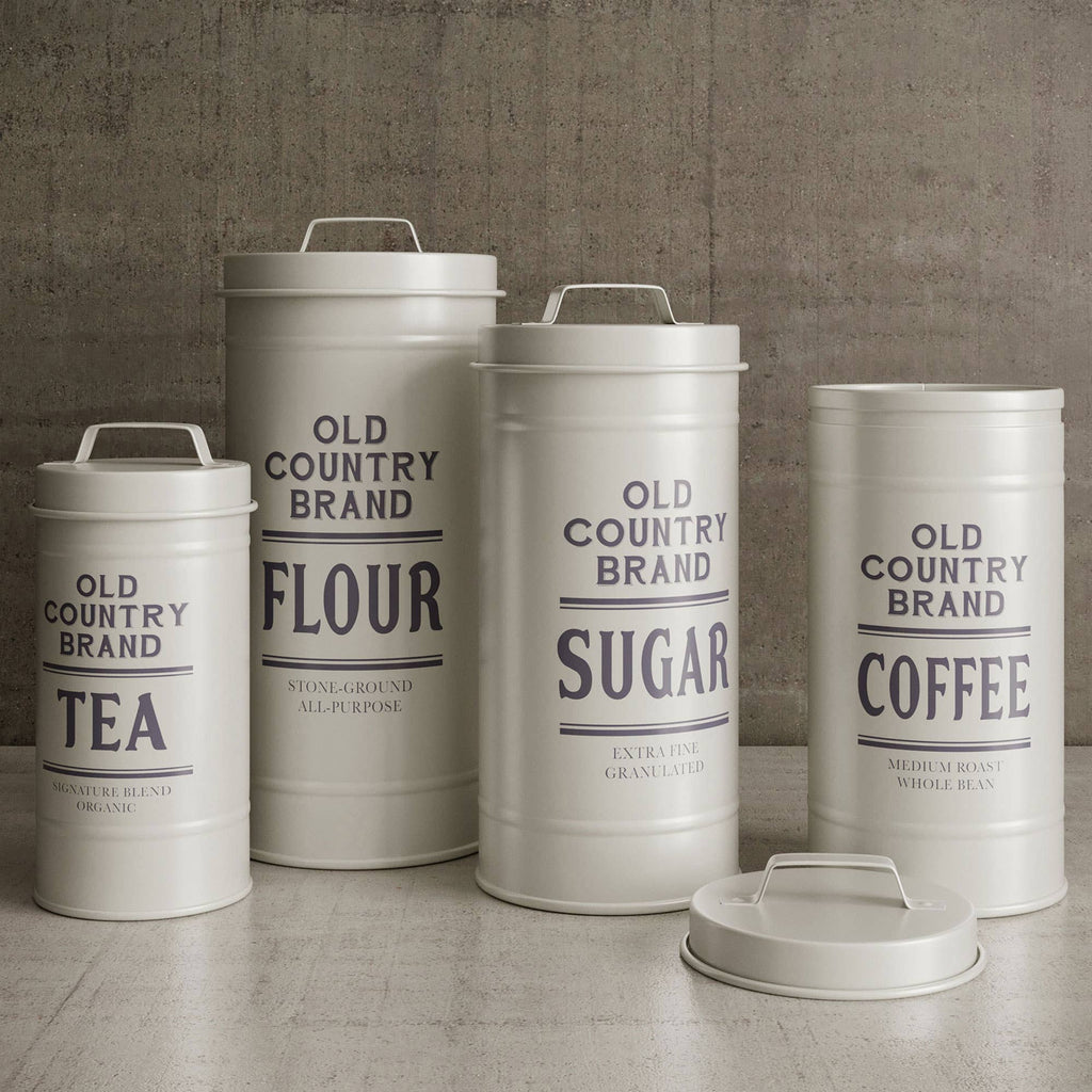 Set of 4 Old Country Brand Kitchen Canisters