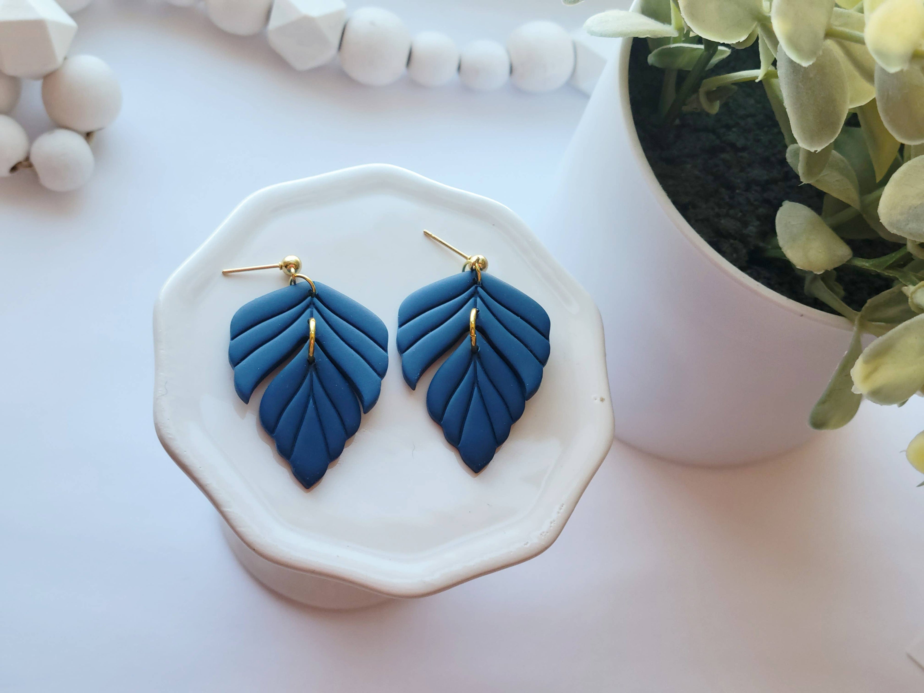 The Foliage Set- Polymer Clay Dangle Earrings