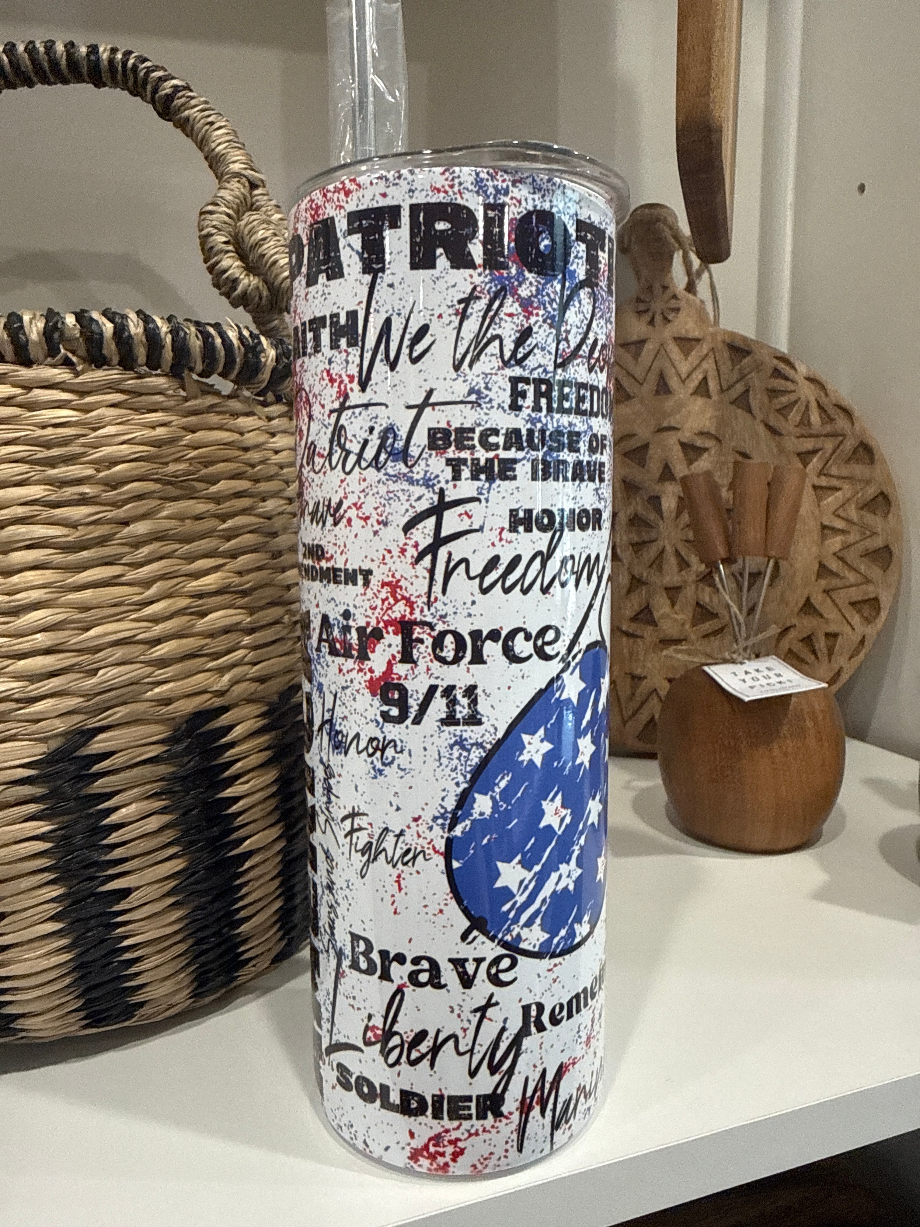 Patriotic Collage 20oz Skinny Tumbler