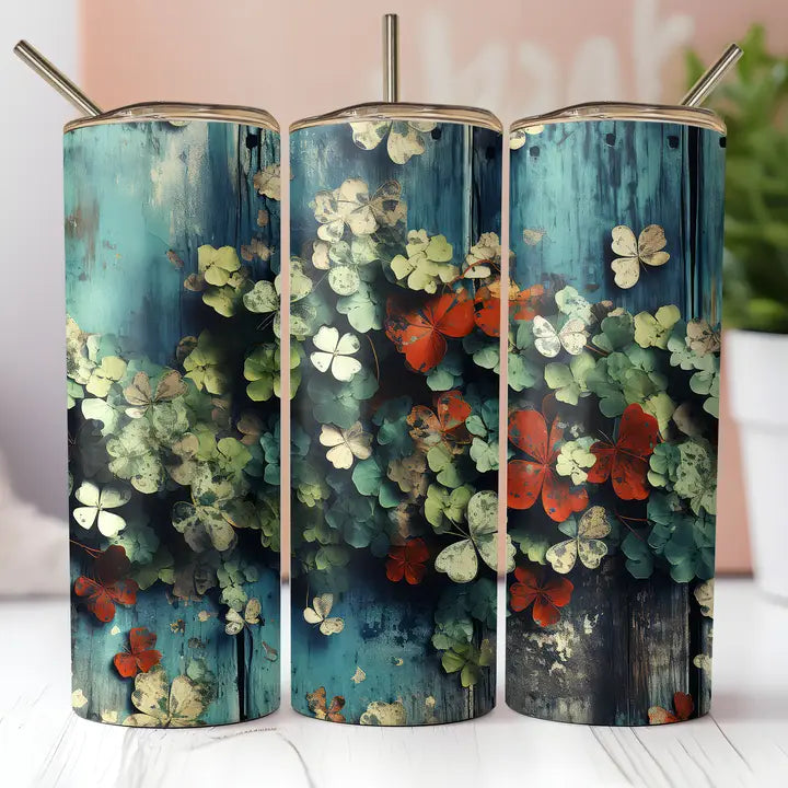 Rust Clovers 20oz Skinny Tumbler