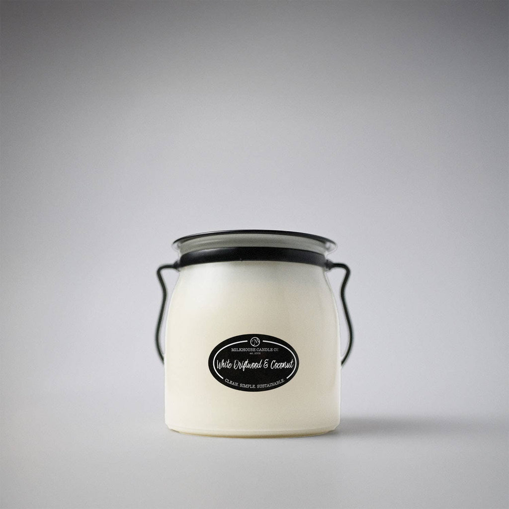 16 oz Butter Jar Candle: White Driftwood & Coconut