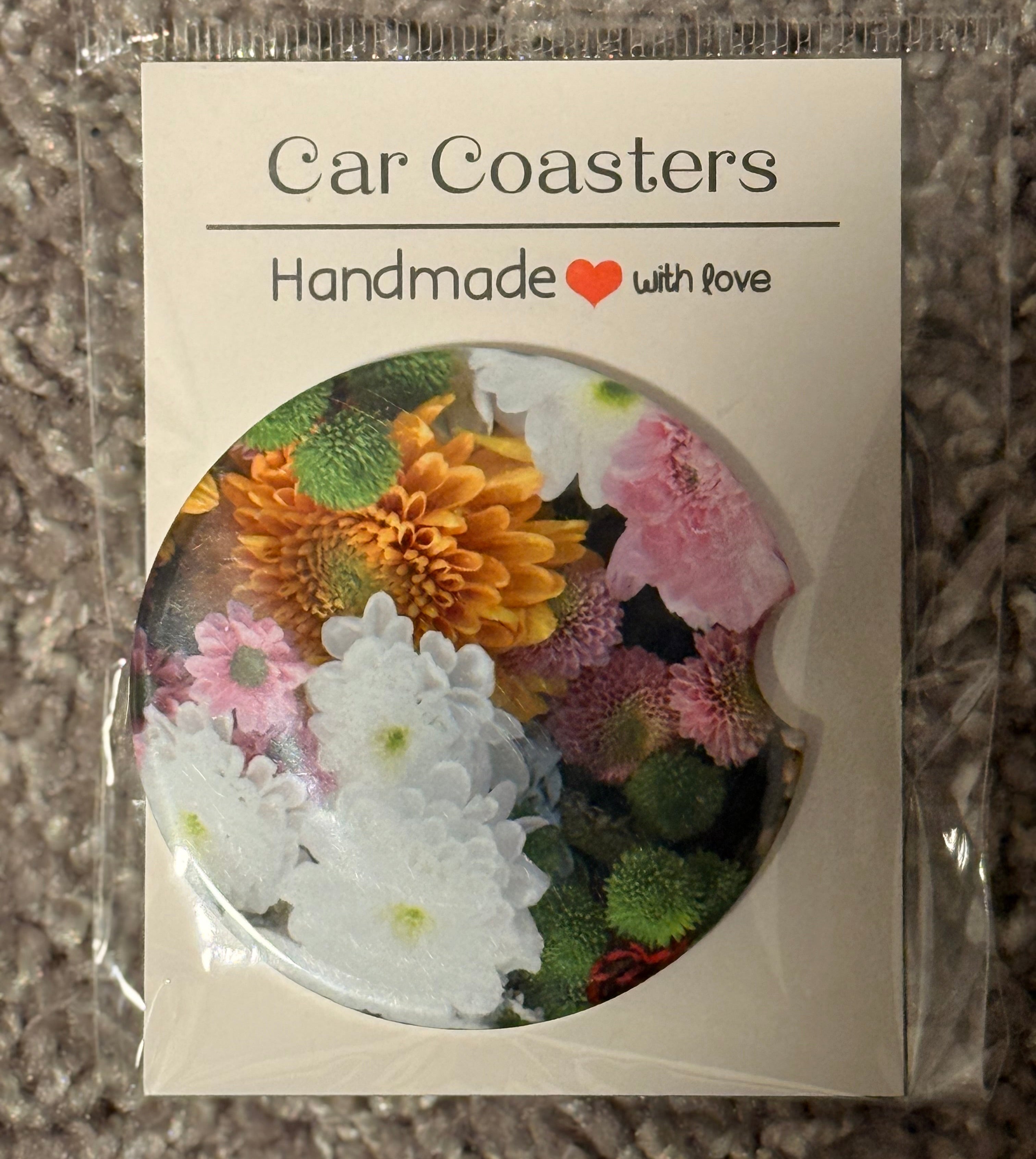 Spring Flowers Ceramic Car Coaster