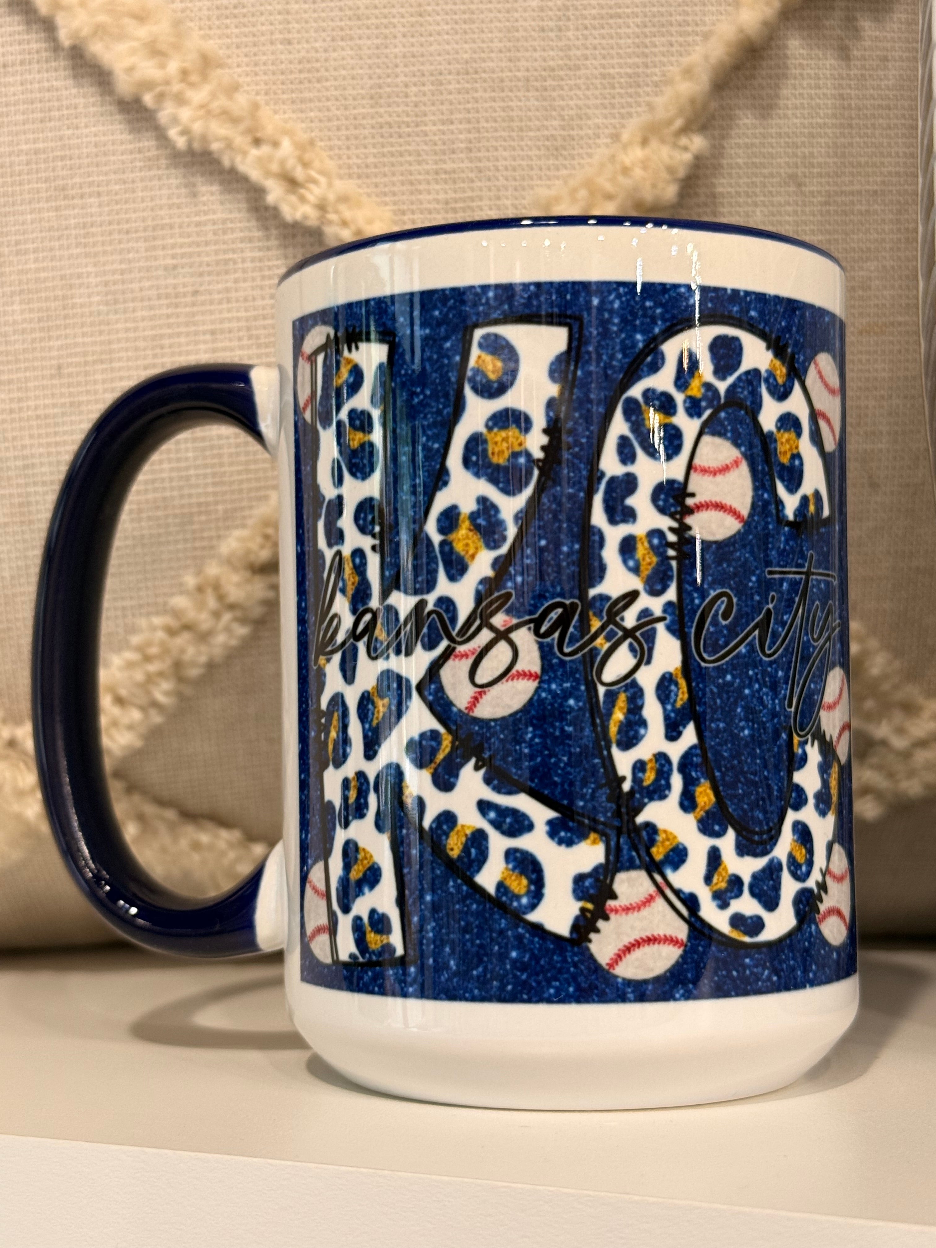 KC Royals Blue Glitter Coffee Mug