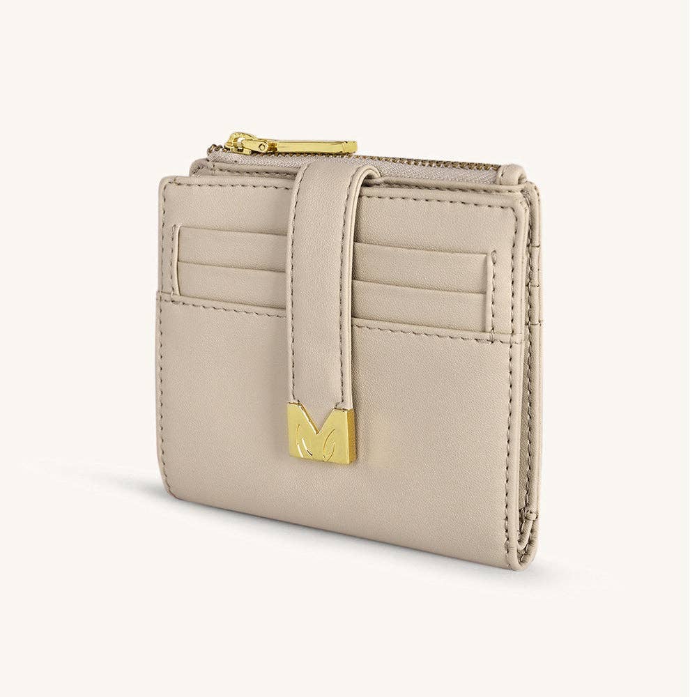 Mira & Moss Regina Compact Wallet - Light Taupe