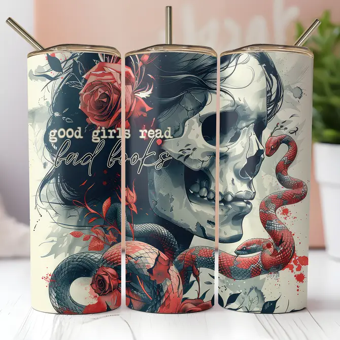Good Girls Read Bad Books 20oz Skinny Tumbler
