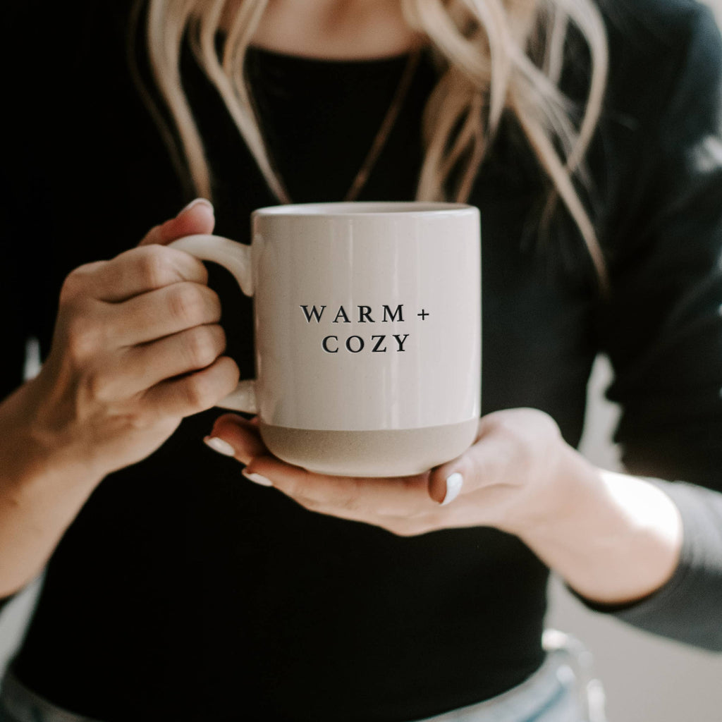 Warm & Cozy Stoneware Coffee Mug - Fall Decor & Gifts