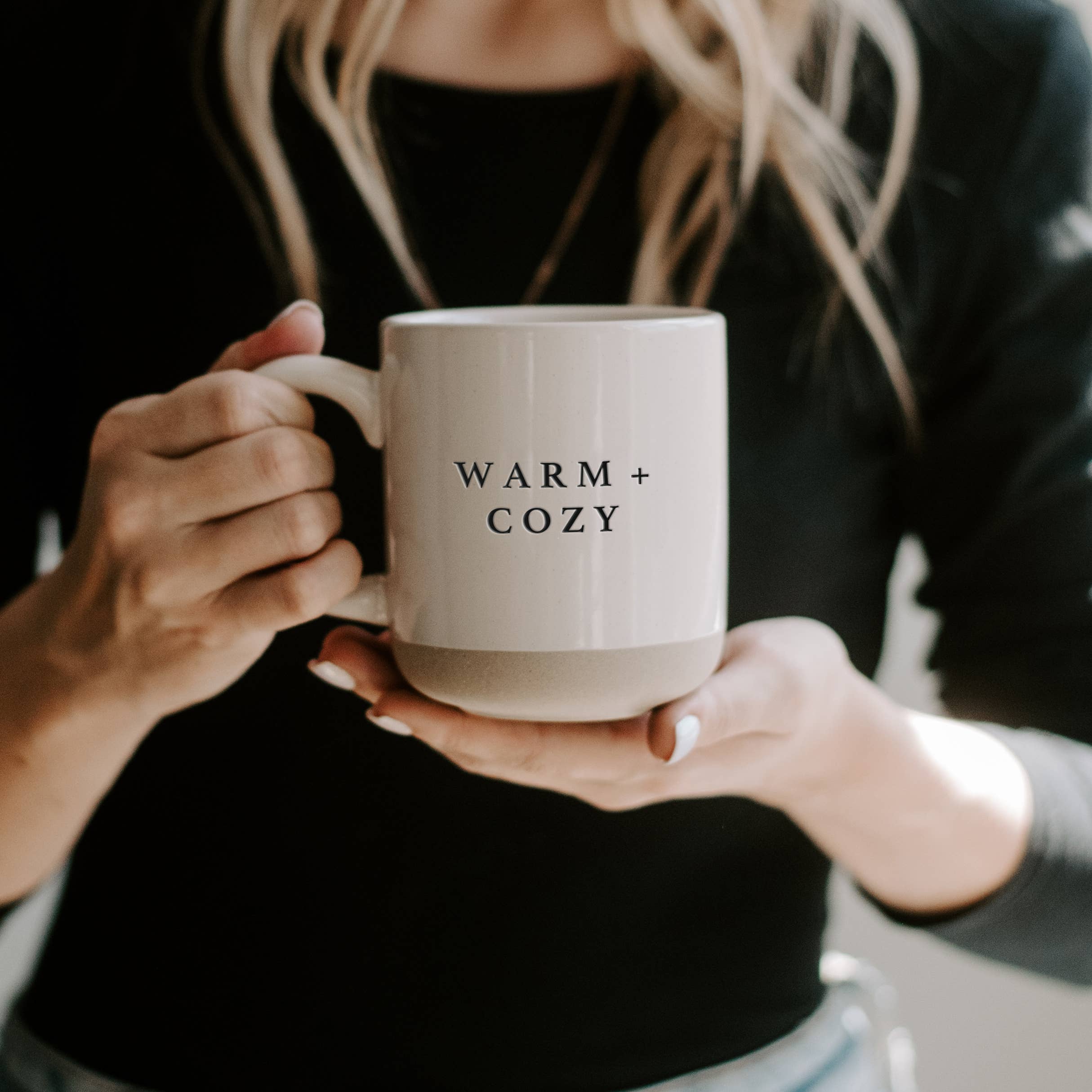 Warm & Cozy Stoneware Coffee Mug - Fall Decor & Gifts