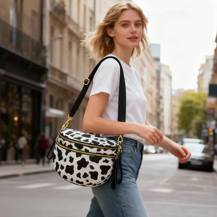 Nylon Waterproof Multi-Compartment Crossbody Bag