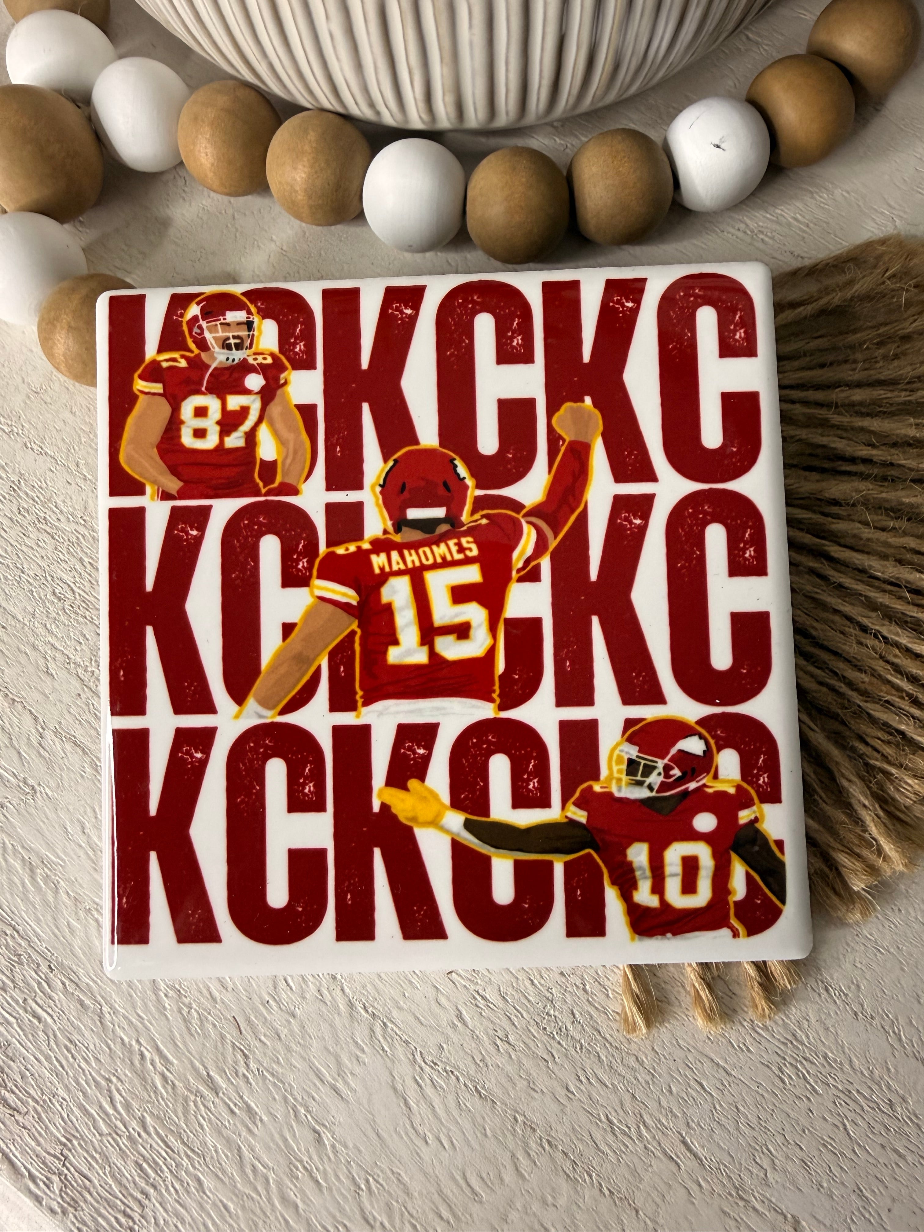 KC Chiefs Players Ceramic Coaster