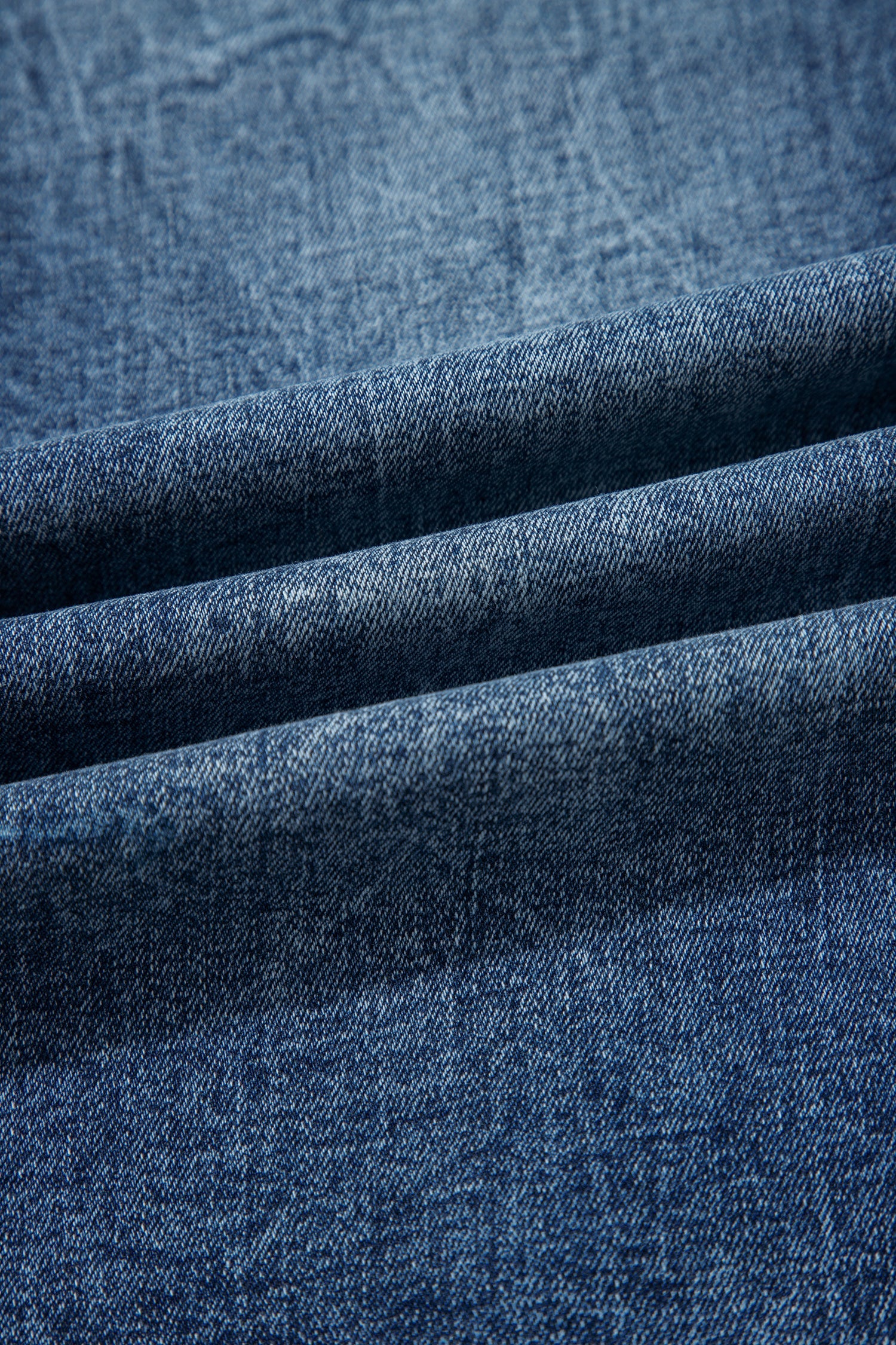 Sail Blue Acid Wash Pocket Detail Flare Jeans