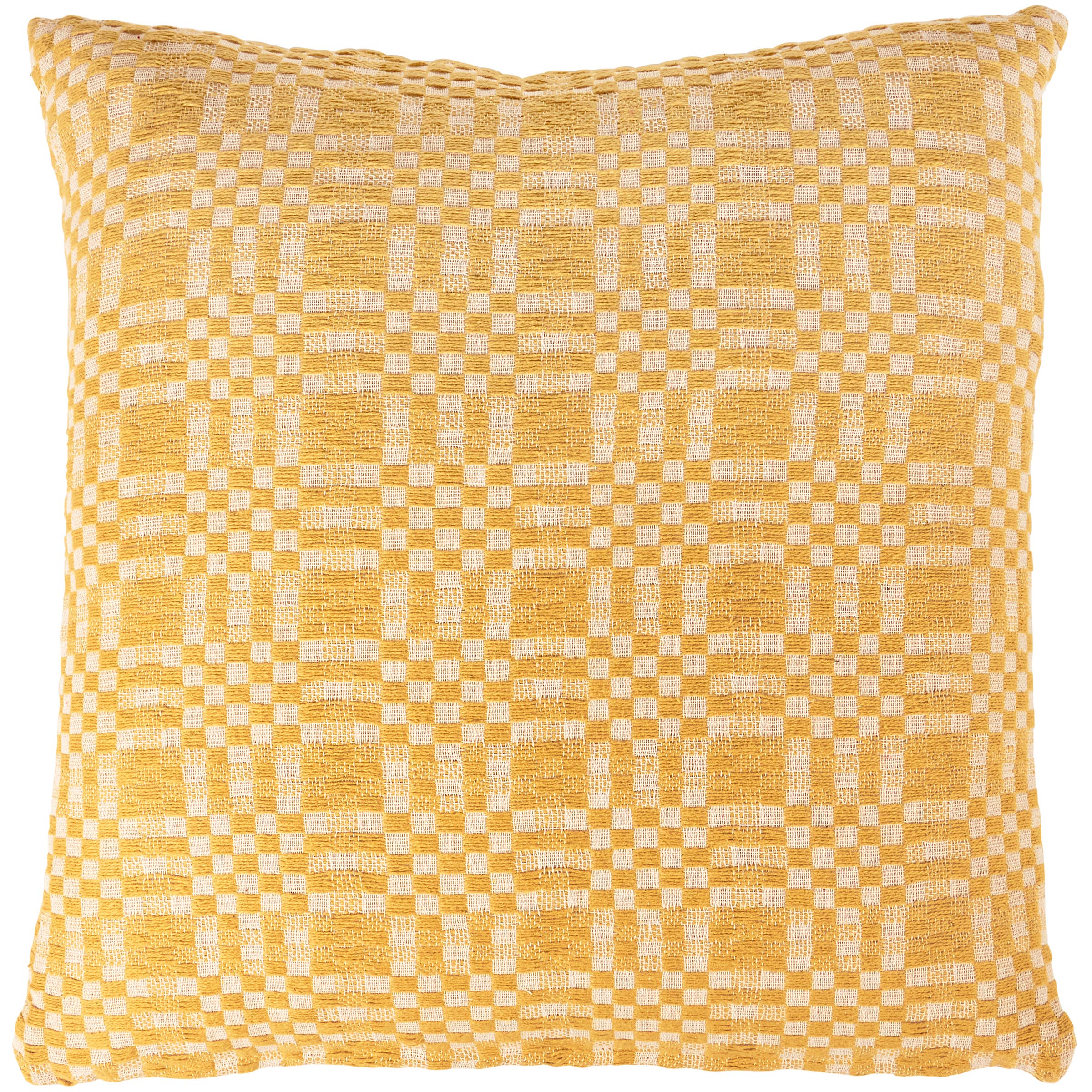 Gold Checkered Pillow