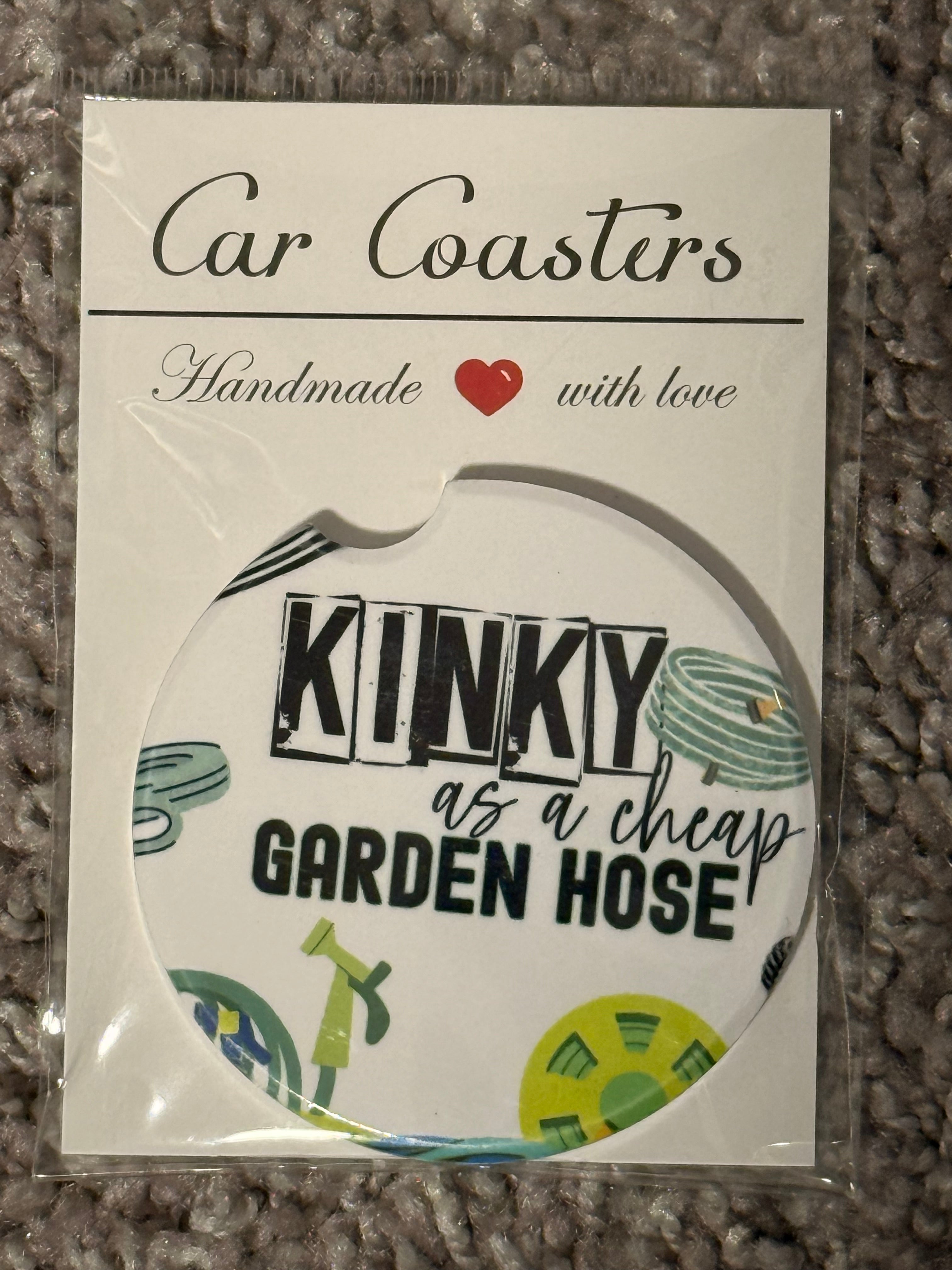 Kinky as a Cheap Garden Hose Ceramic Car Coaster