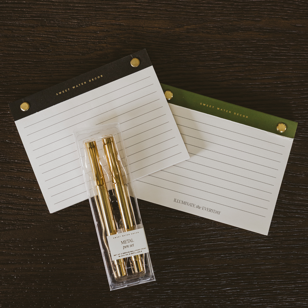 Gold Metal Pen Set - Stationery, Home Decor, & Gifts