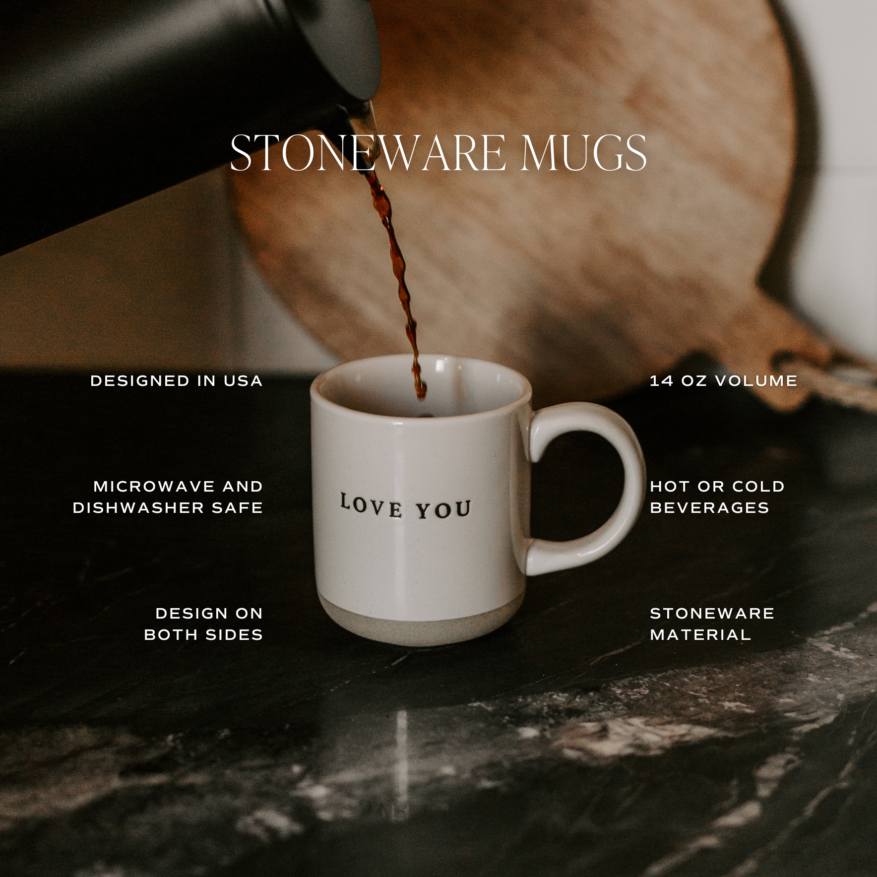 Warm & Cozy Stoneware Coffee Mug - Fall Decor & Gifts