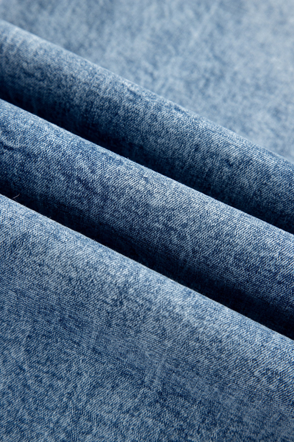 Sail Blue Acid Wash Pocket Detail Flare Jeans