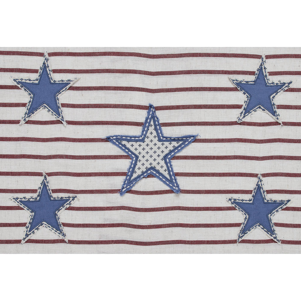 Celebration Americana Star Applique Pillow 14x22
