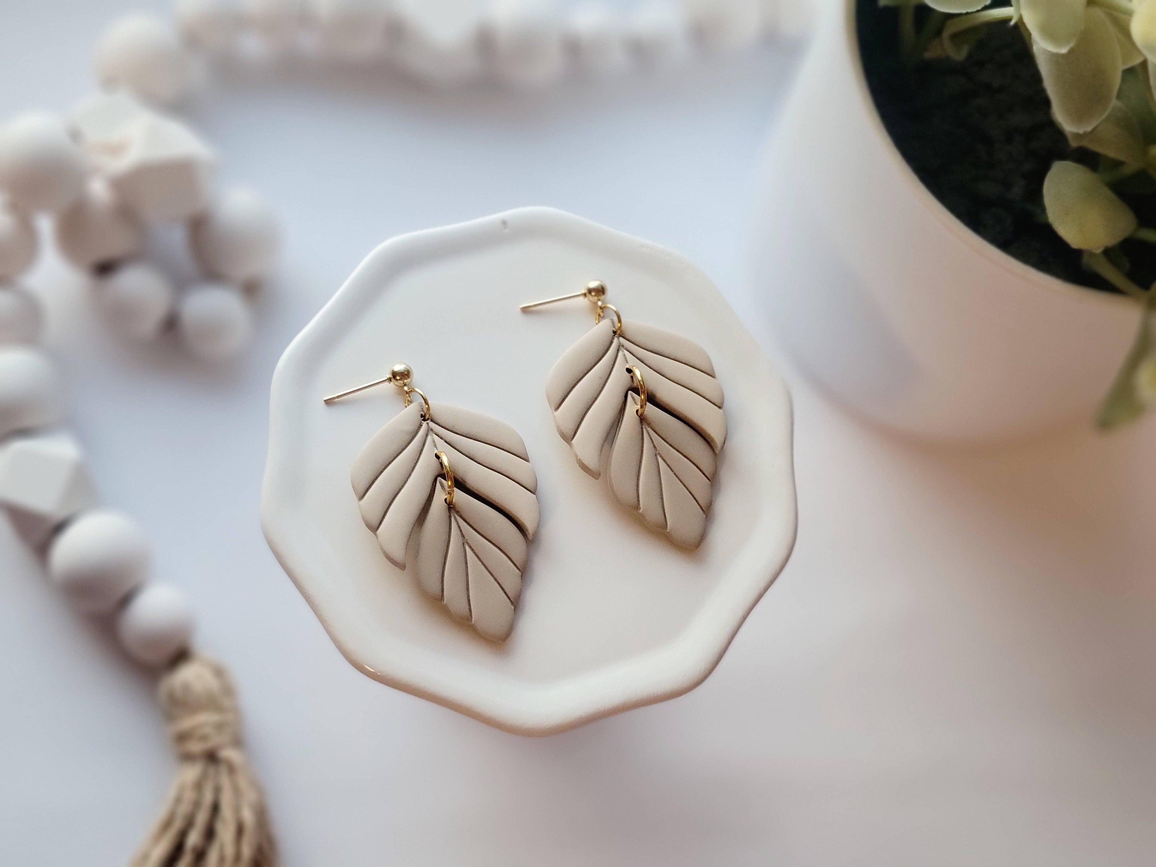 The Foliage Set- Polymer Clay Dangle Earrings