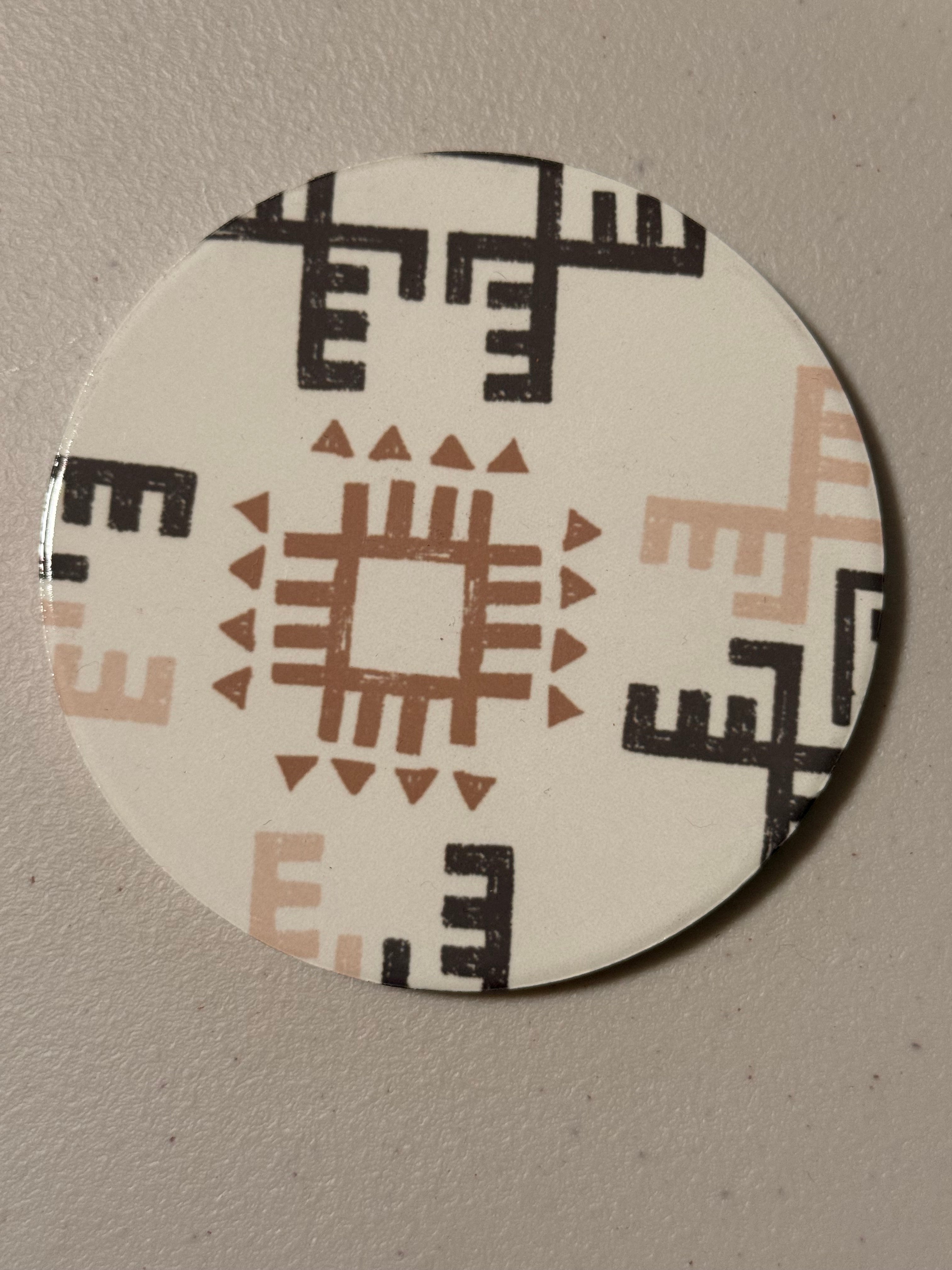 Neutral Aztec Ceramic Coasters
