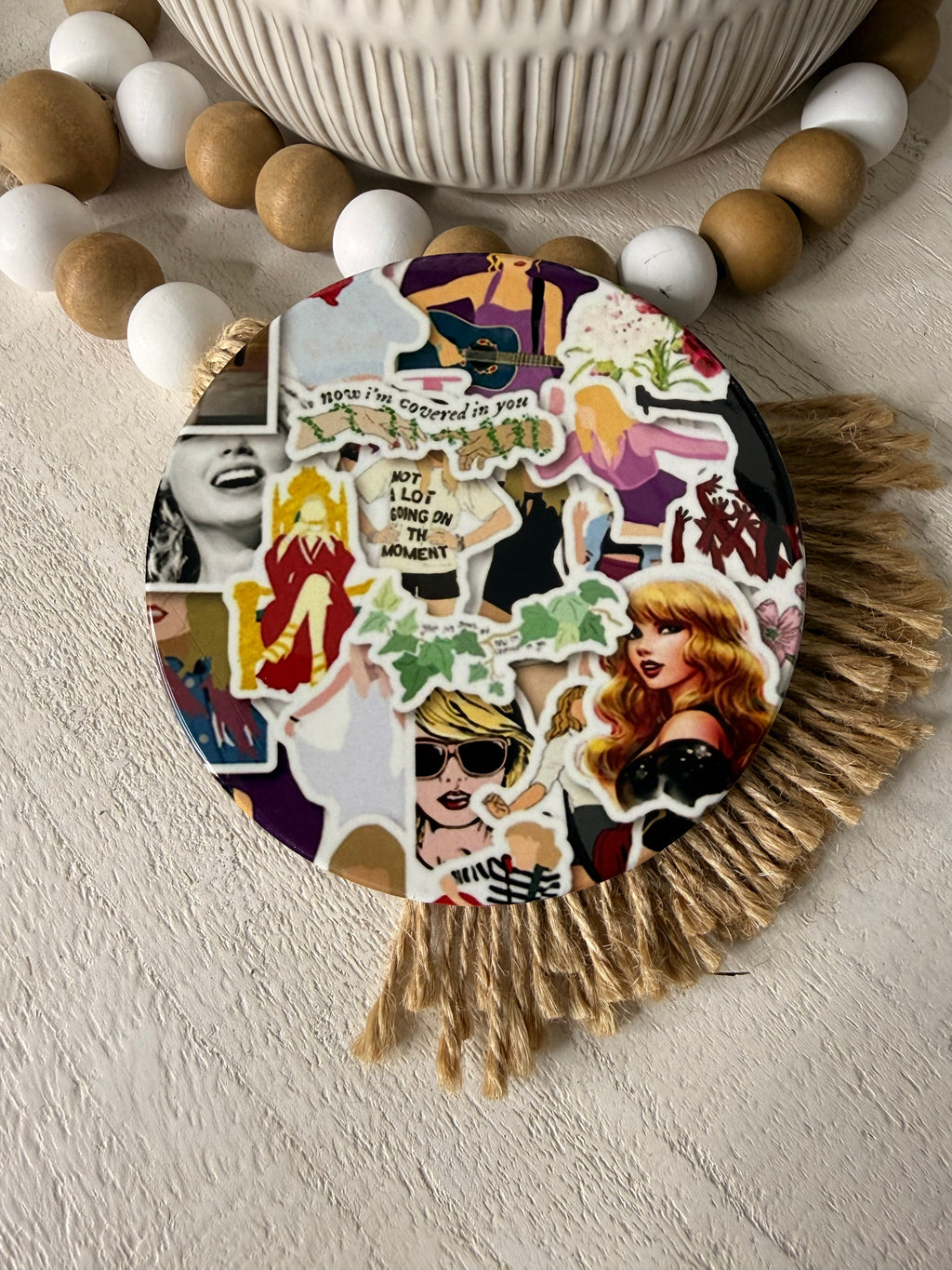 TS Collage Ceramic Coaster