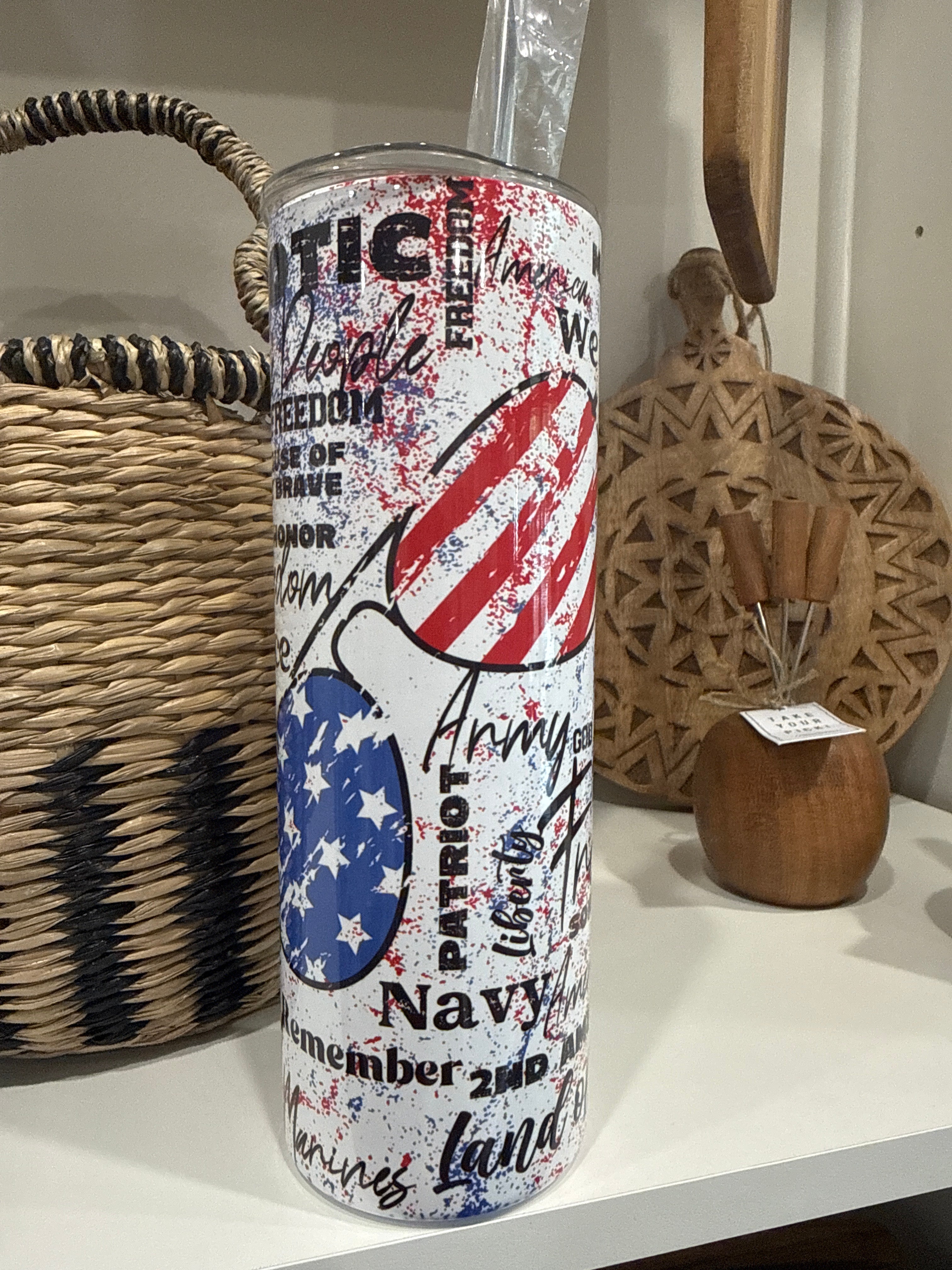 Patriotic Collage 20oz Skinny Tumbler