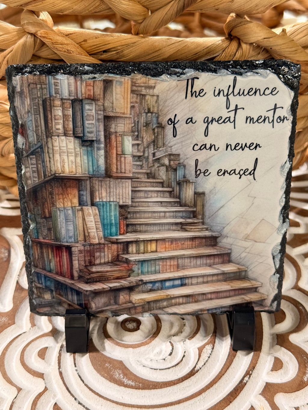 The influence of a great mentor can never be erased Slate Picture Decor
