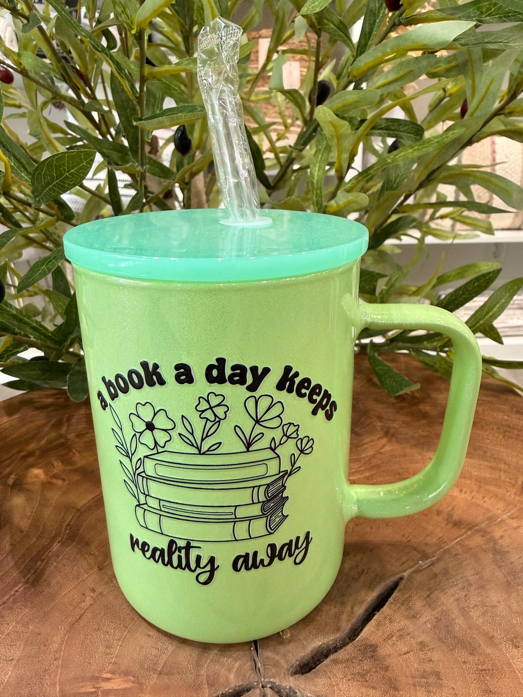 17 oz Glass Shimmer Mugs with Handle