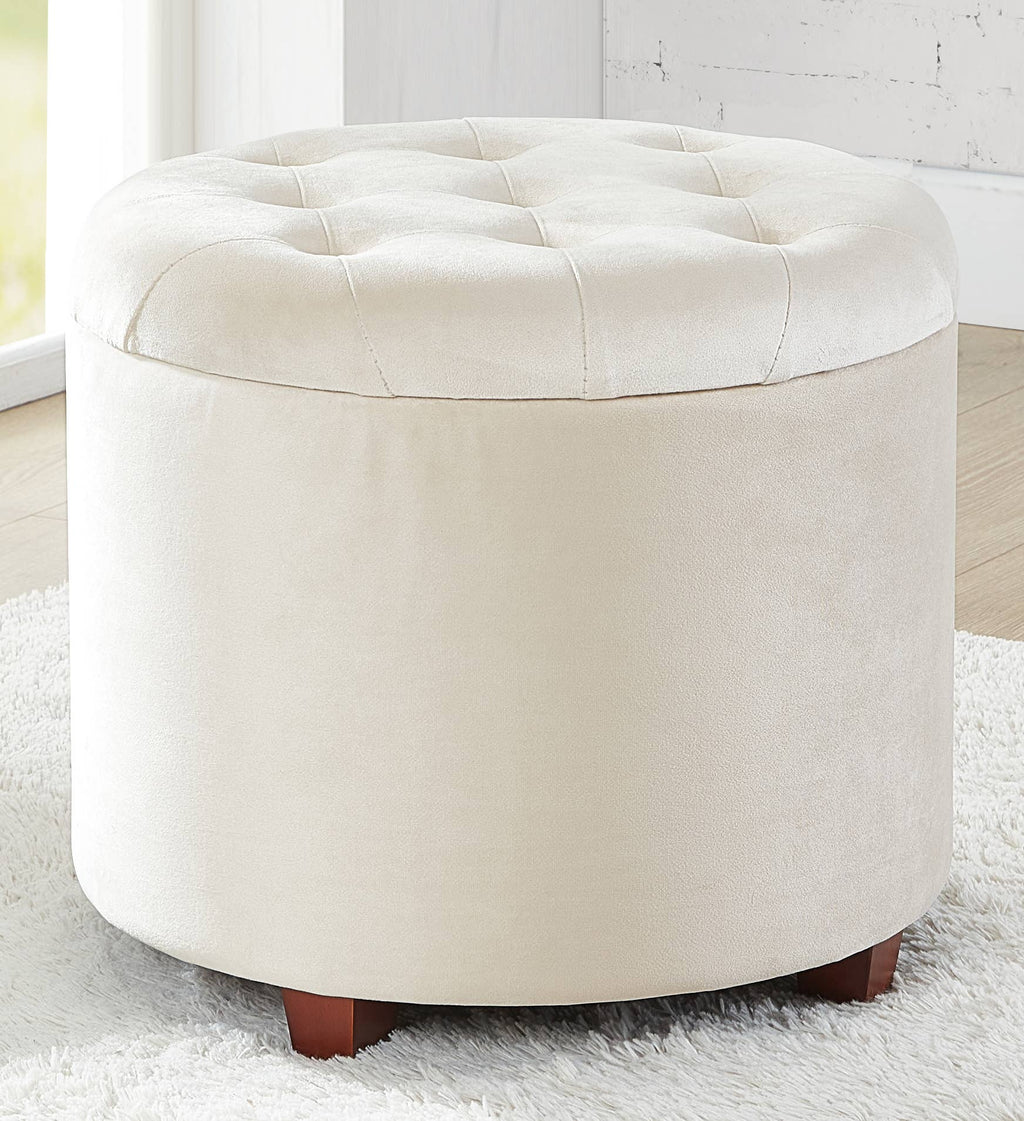 Donovan Round Tufted Storage Ottoman