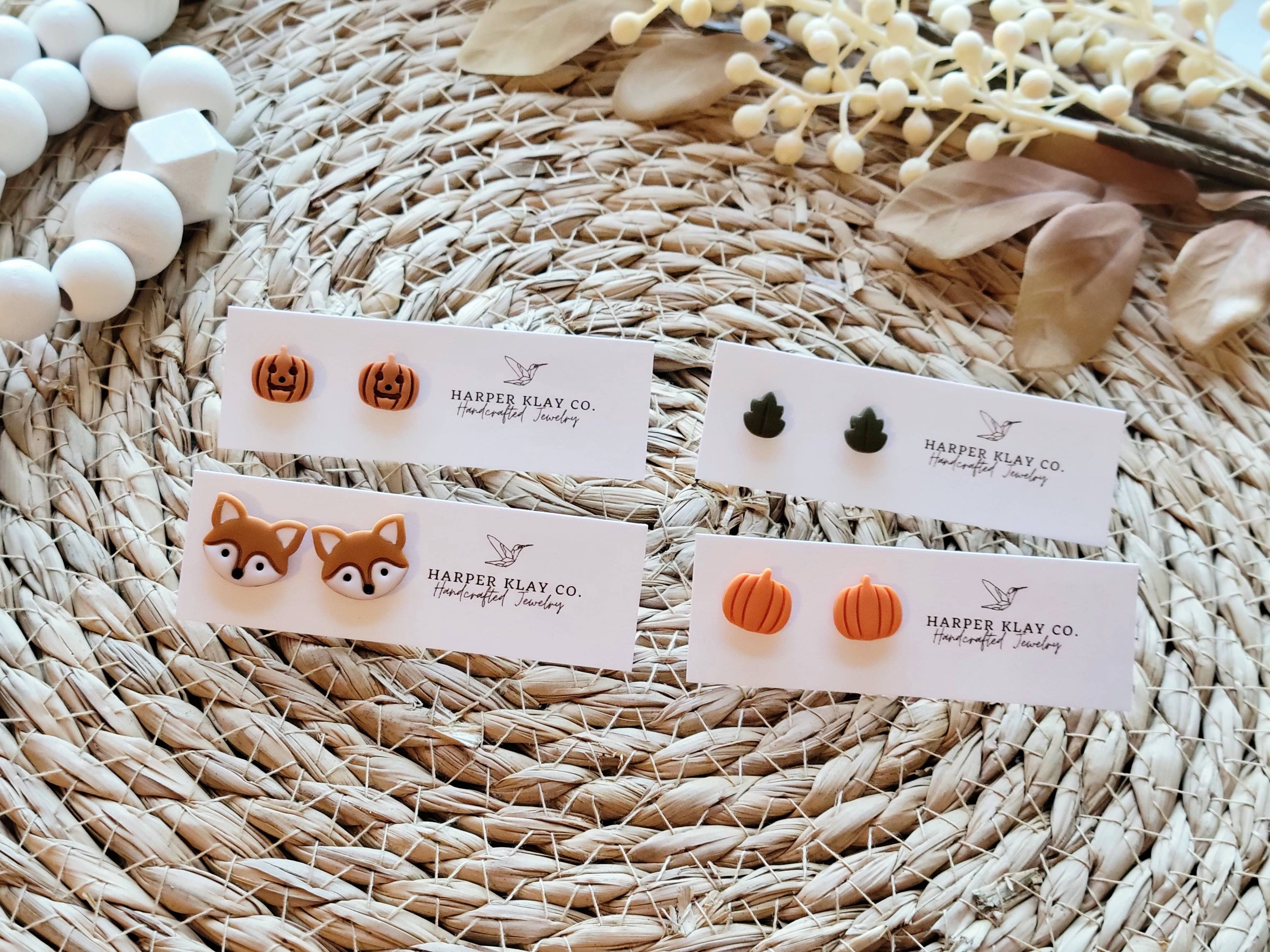 The Fall Studs - Polymer Clay Stud Earrings