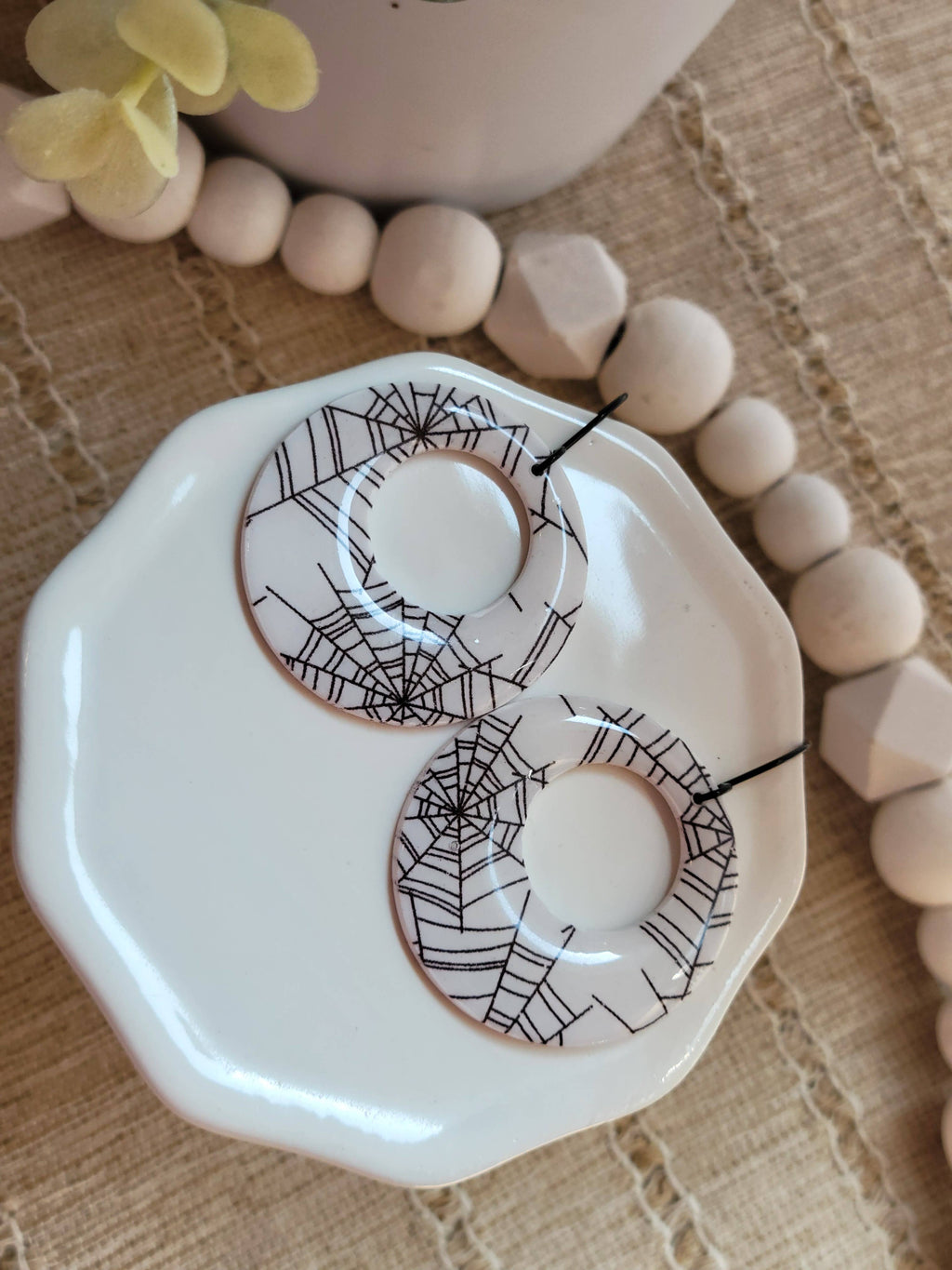 The Web Dangles - Polymer Clay Dangle Earrings