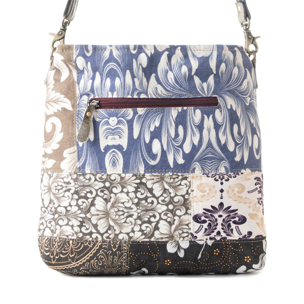 Mossbloom upcycled canvas Myra Bag for Women in olive