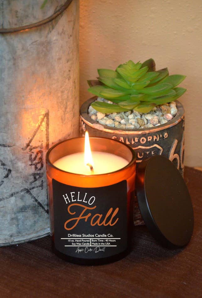 Hello Fall - Autumn Orchard Soy Wax Candles - Fall Decor