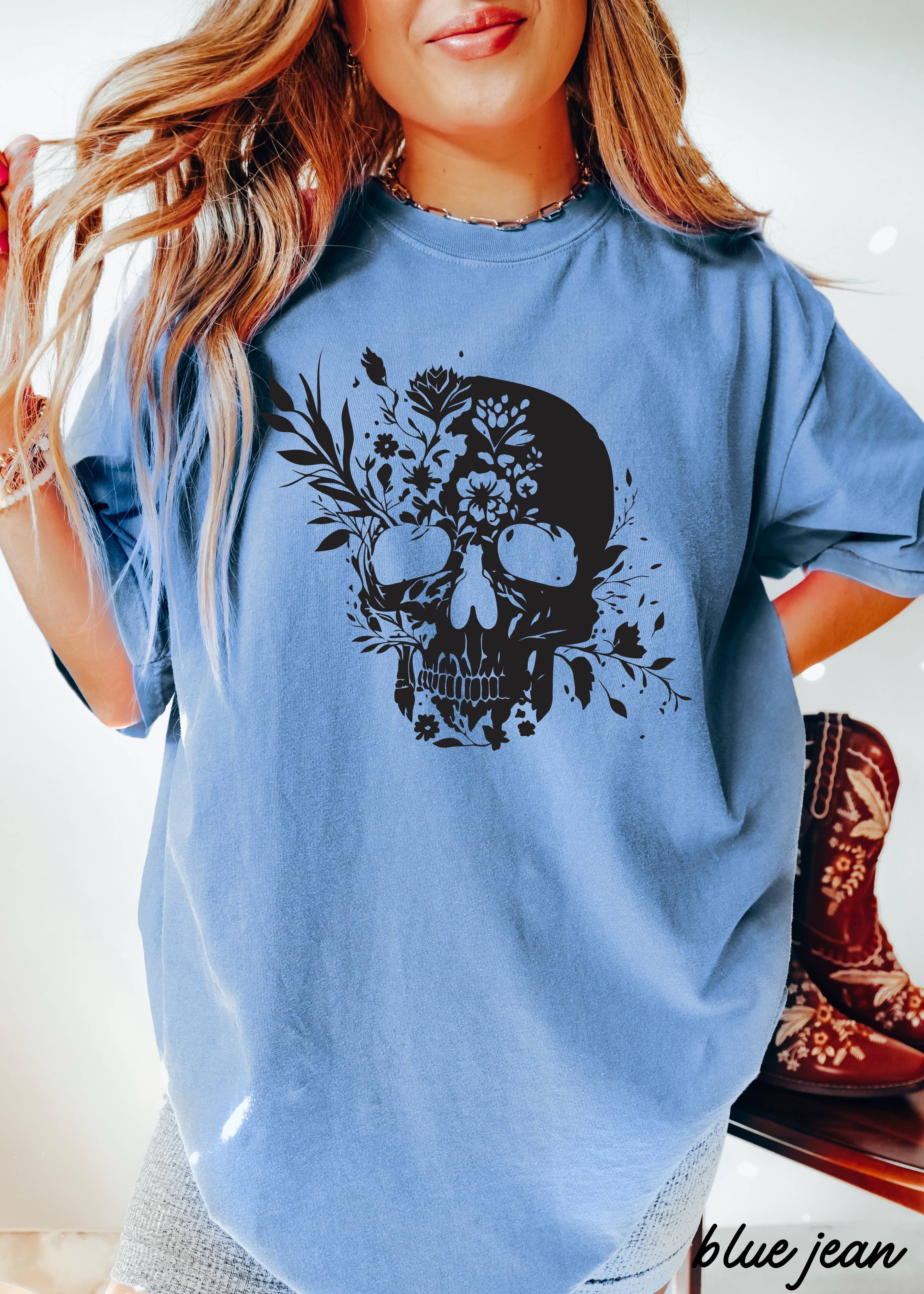 Floral Skull Tee