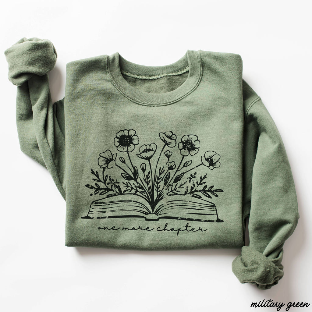 One More Chapter Floral Book Sweatshirt