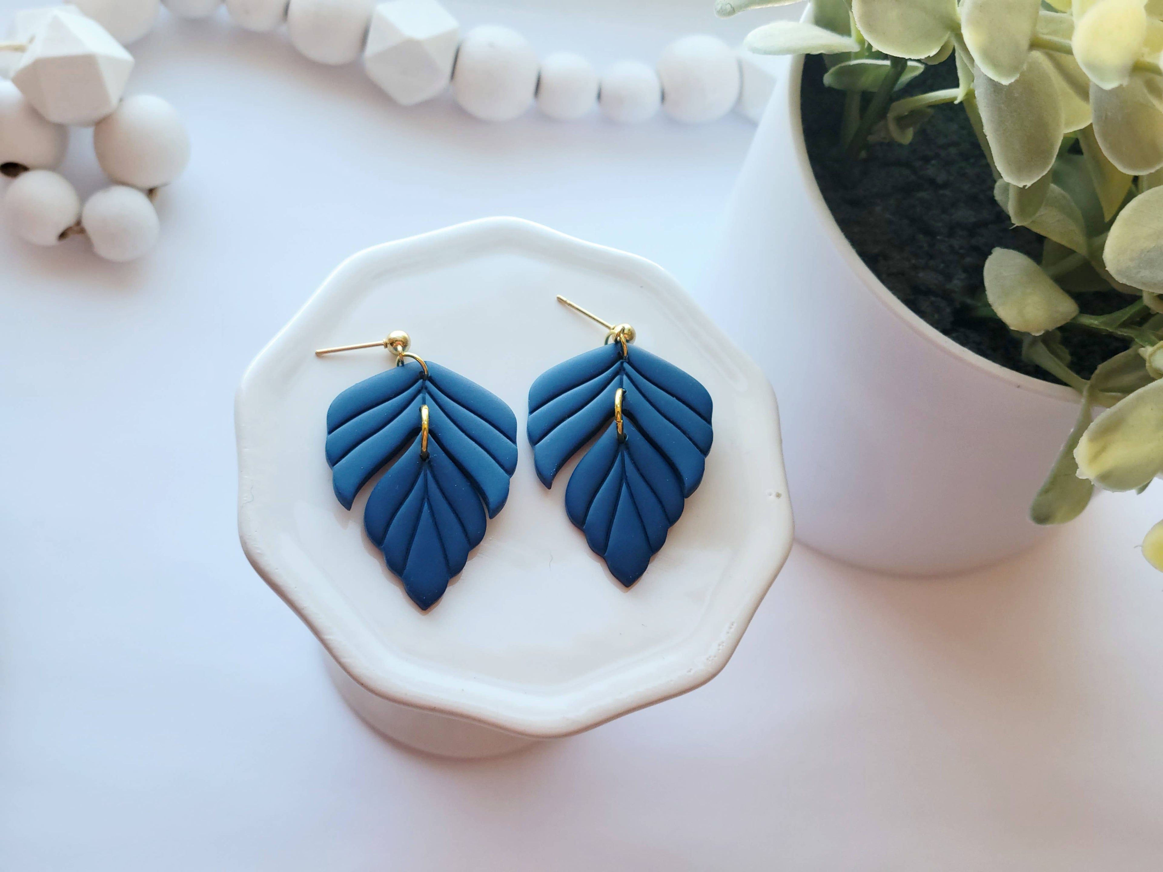 The Foliage Set- Polymer Clay Dangle Earrings