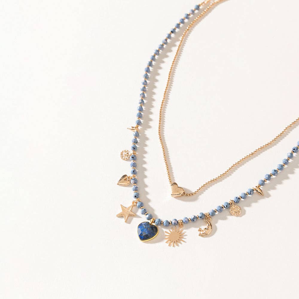Celeste Charm Necklace in Desert Gold Myra Bag