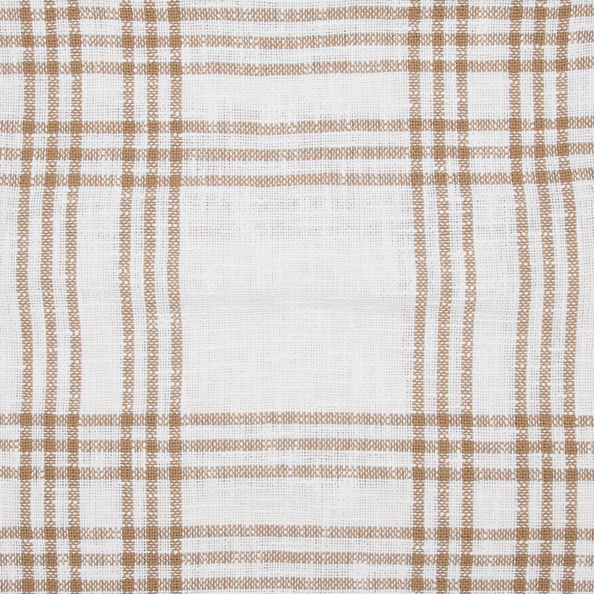 Wheat Plaid Fabric Pillow 18x18