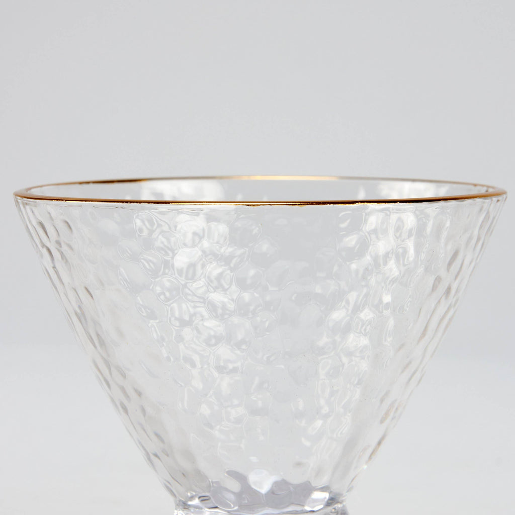 Small Gold Rim Martini Glass