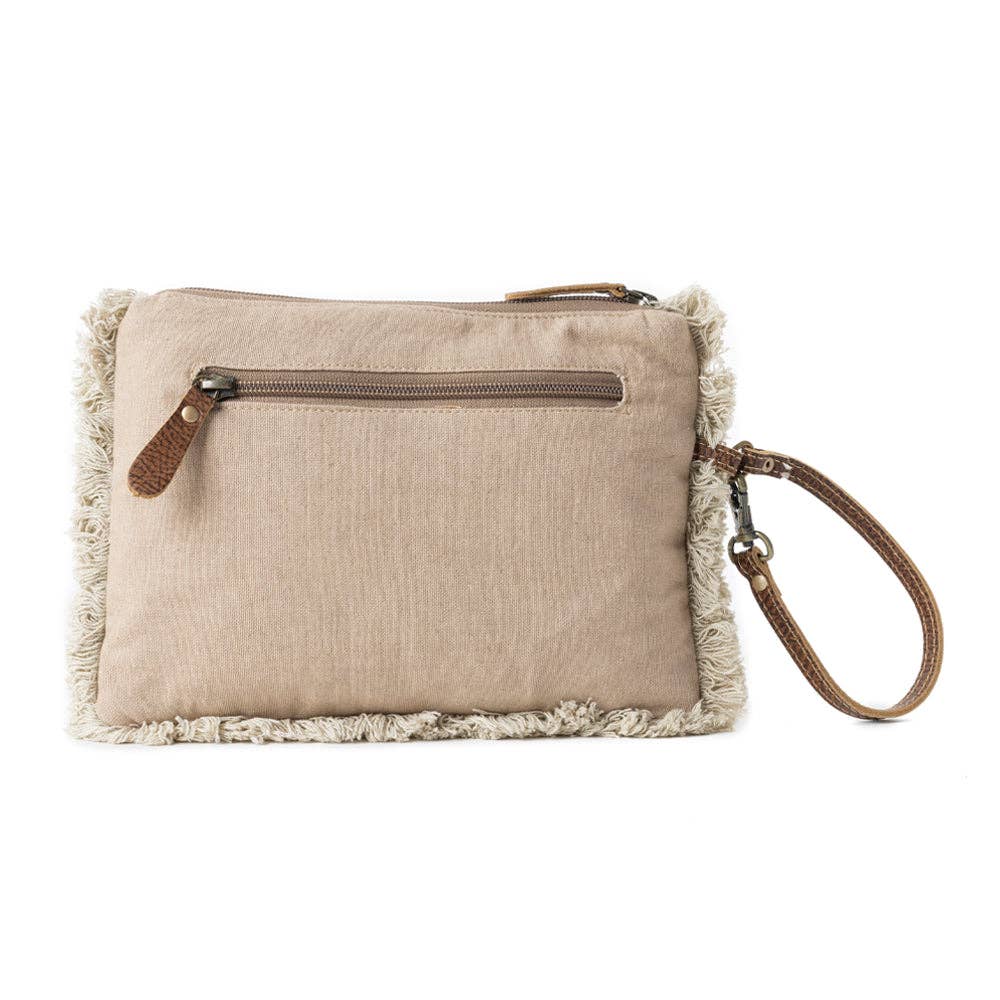 Meadow Lace Embroided Pouch in Ivory Bloom Myra Bag
