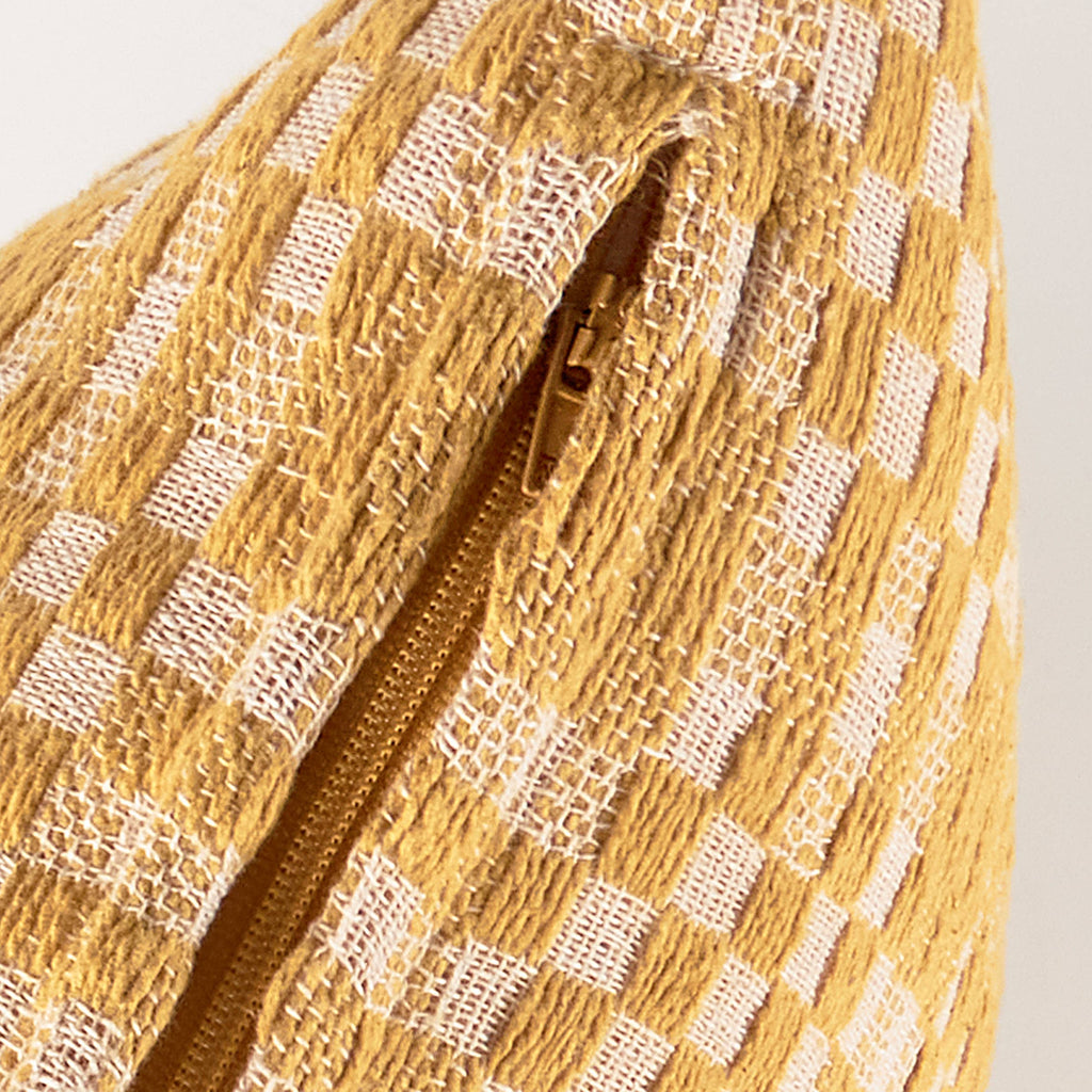 Gold Checkered Pillow