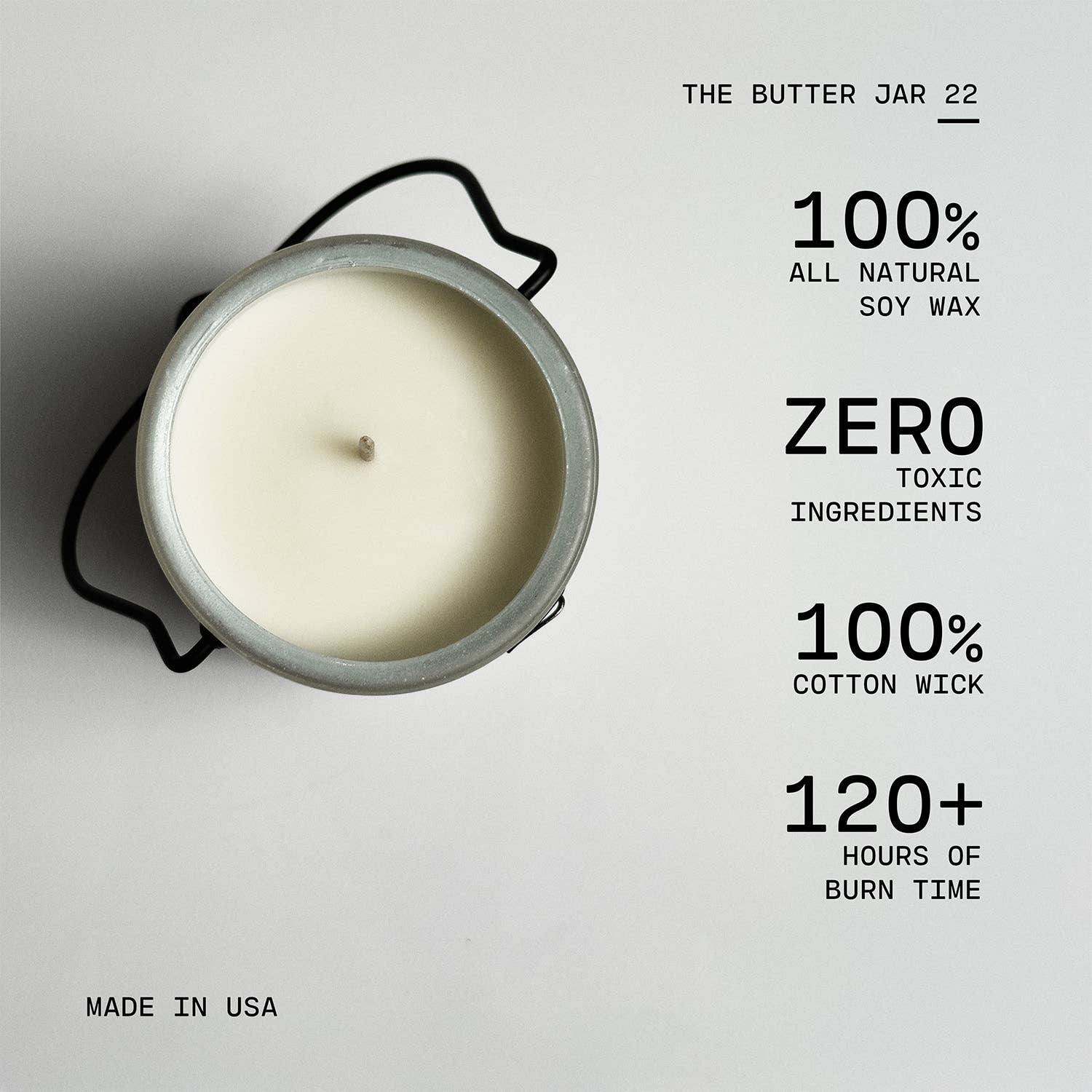 22 oz Butter Jar Candle: Berries & Cream