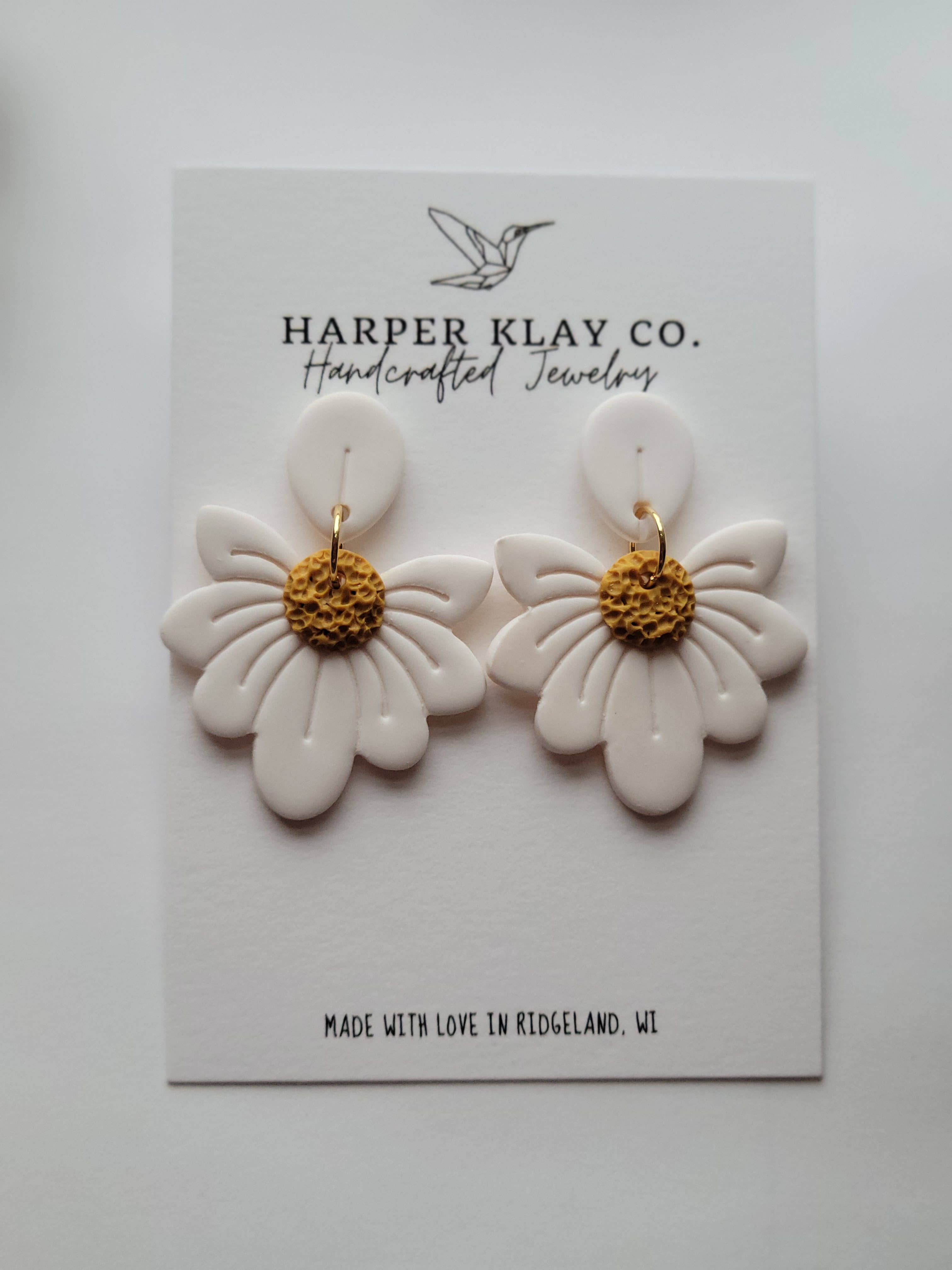 The Daisy Dangles- Polymer Clay Earrings