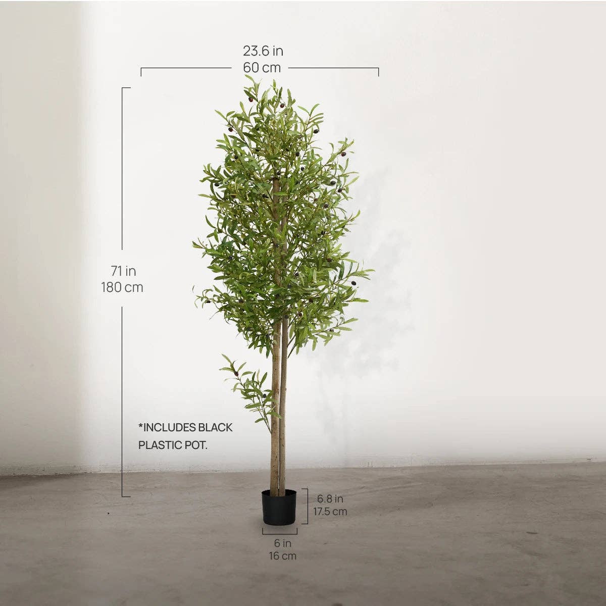 6' Artificial Olive Tree