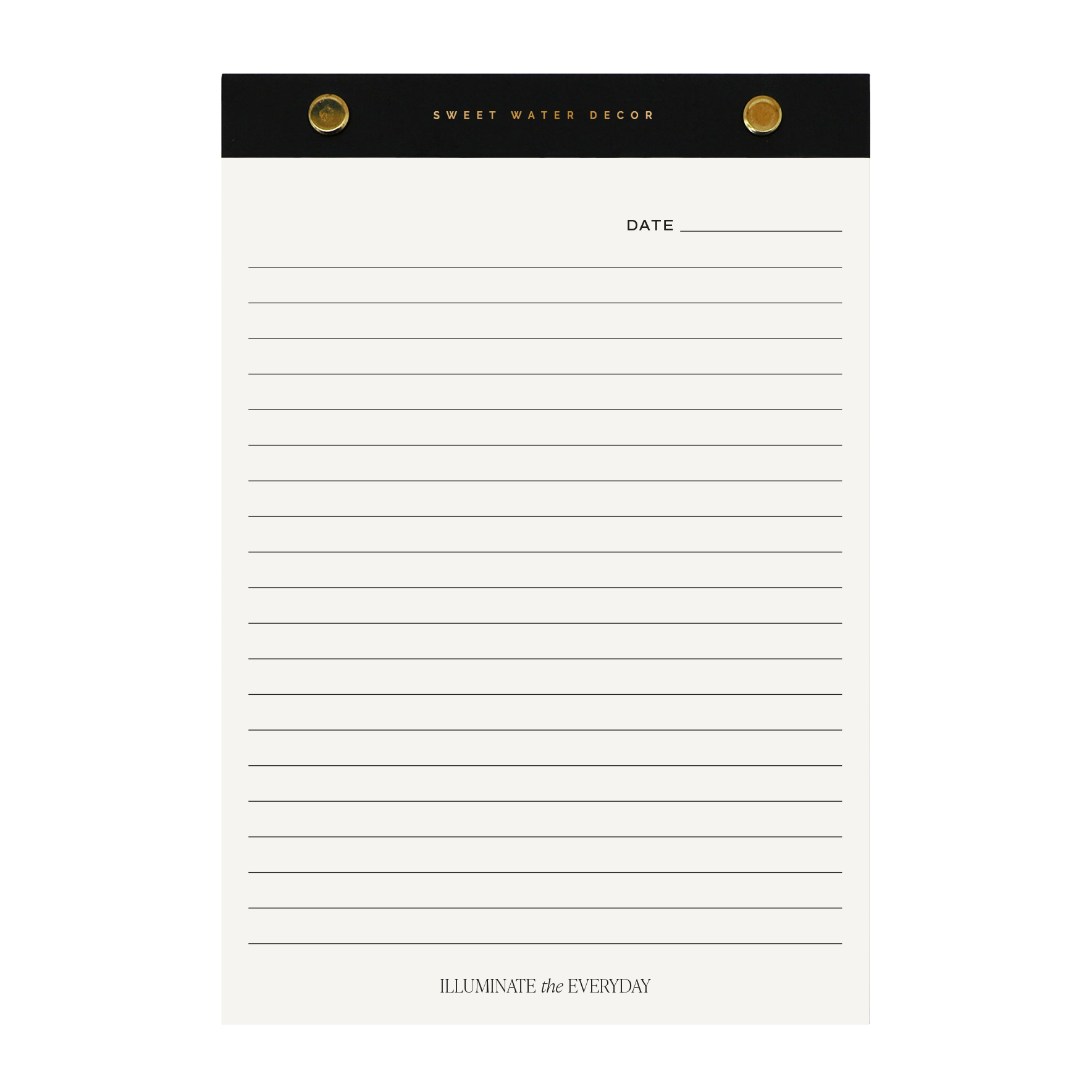 Gold Rivet Basic Notepad - Stationery & Gifts