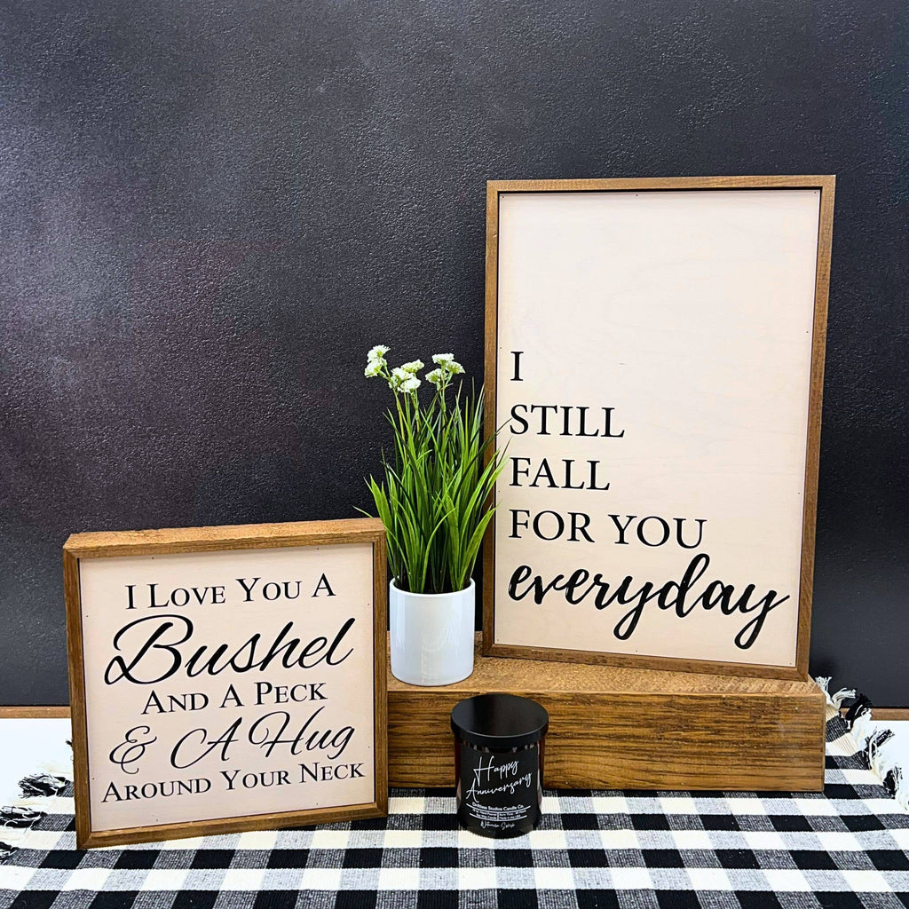 10x10 I Love You A Bushel And A Peck & A Hug Around