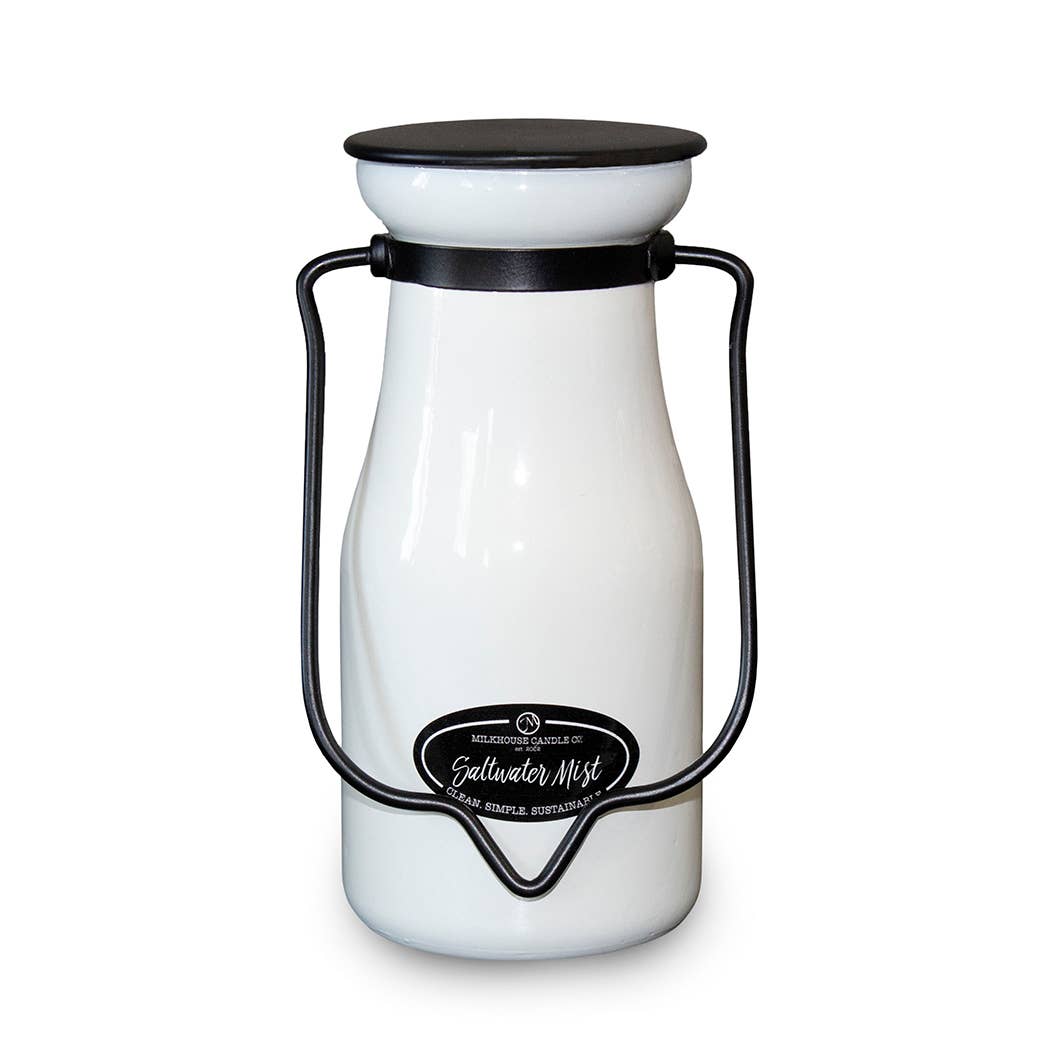 8 oz Milkbottle Candle: Saltwater Mist